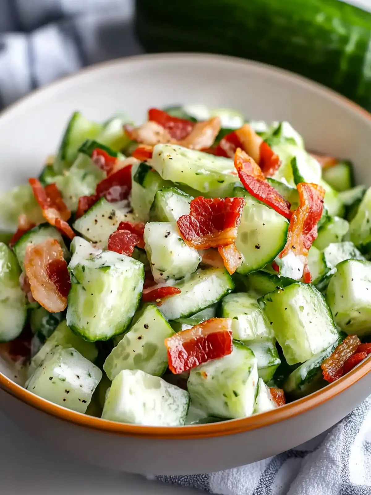 Crunchy Cucumber Salad with Bacon for Your Summer BBQ Bliss 2 Crunchy Cucumber Salad with Bacon