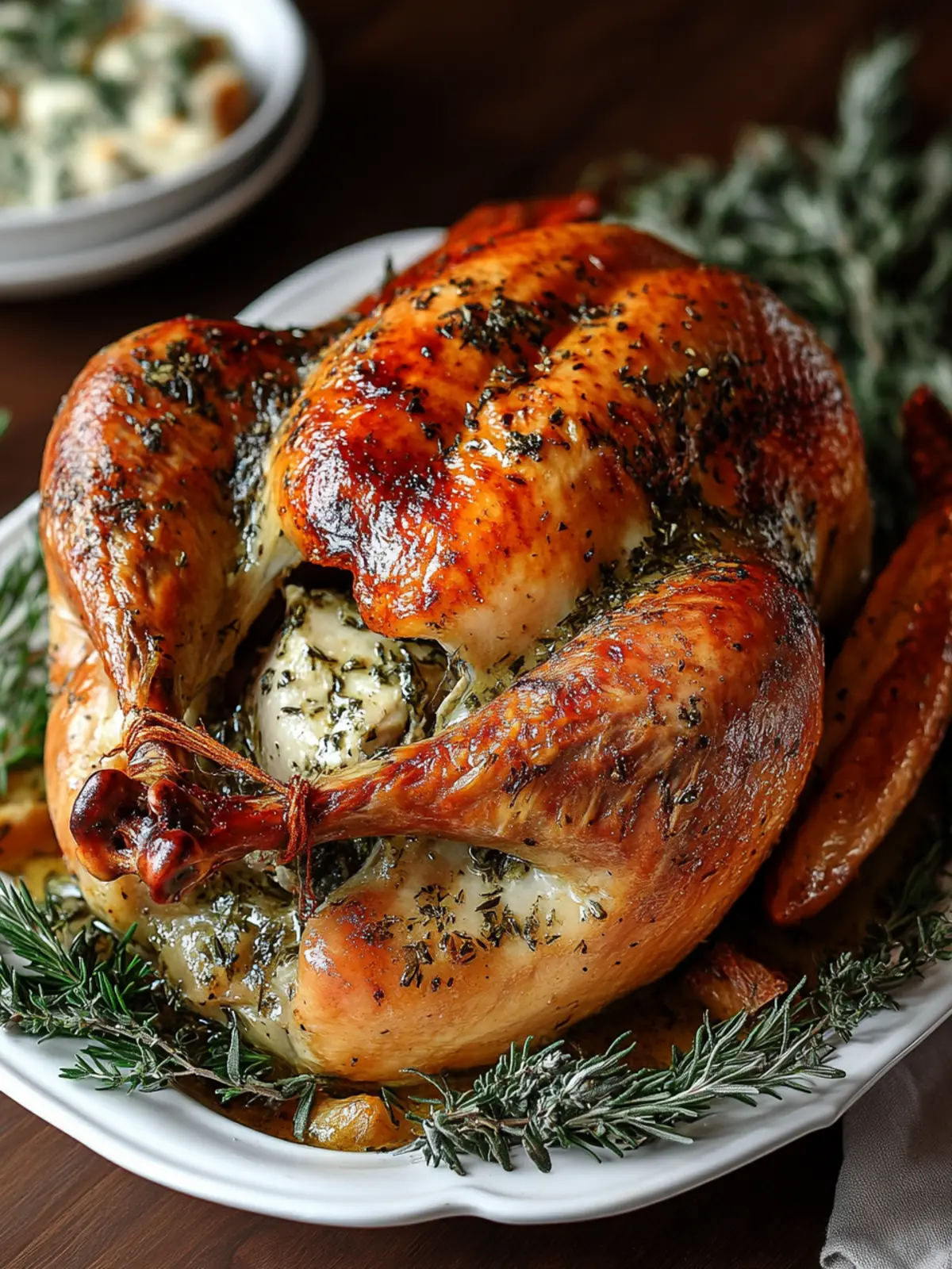Savory Roast Turkey with Garlic Herb Butter for Festive Feasts 4 Roast Turkey with Garlic Herb Butter