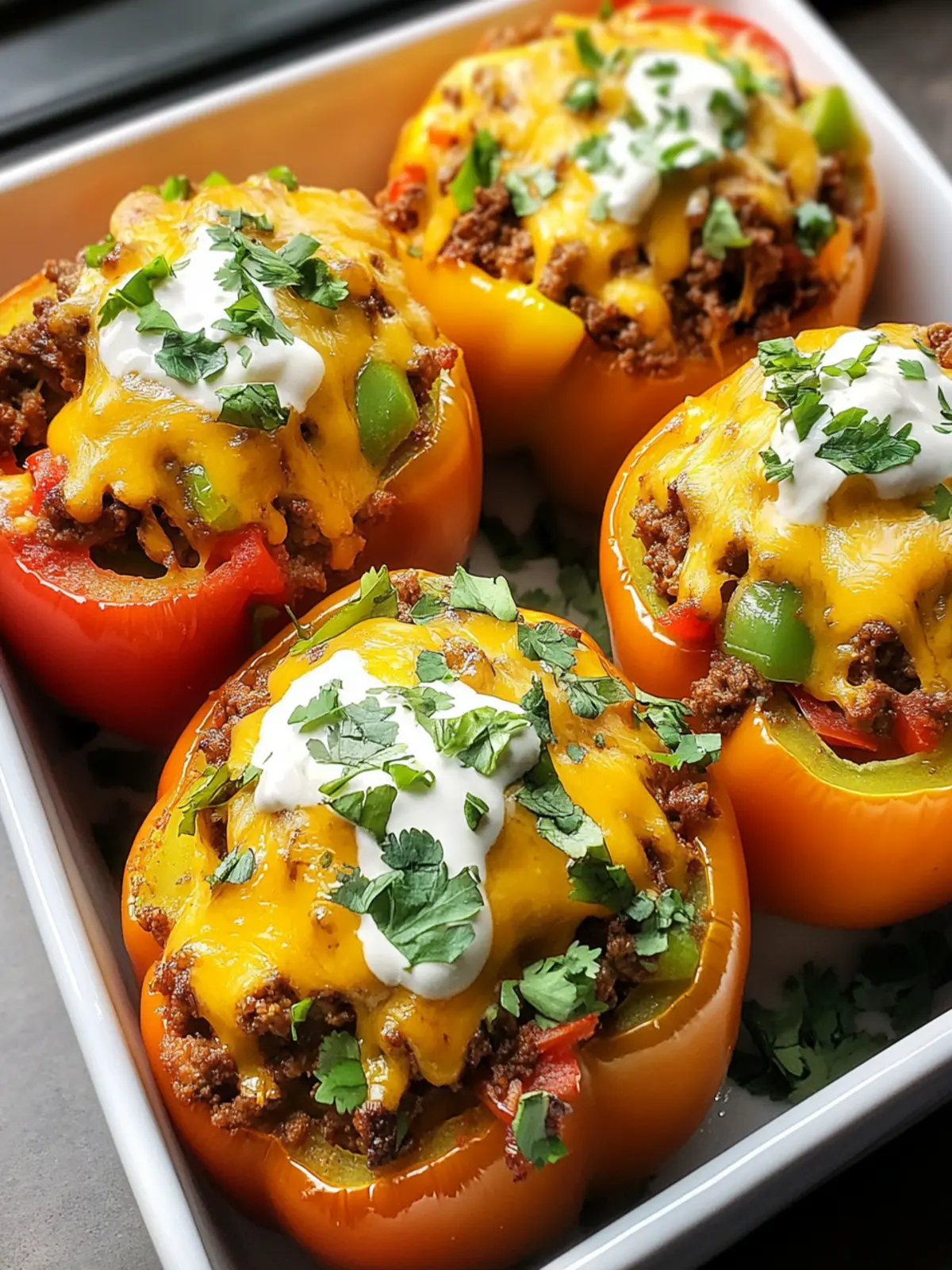 Beef Taco Stuffed Bell Peppers for a Flavorful Family Feast 3 Beef Taco Stuffed Bell Peppers