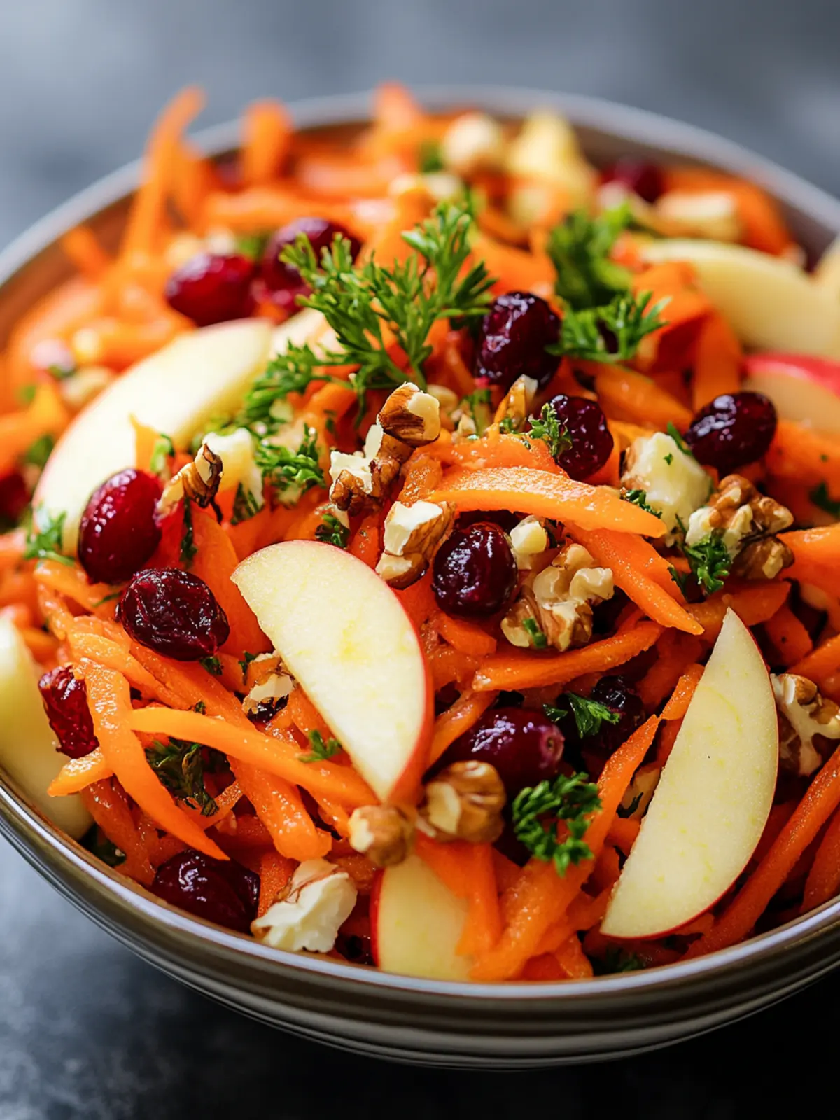 Apple Cranberry Carrot Salad: A Refreshing Homemade Delight 2 Apple Cranberry Carrot Salad