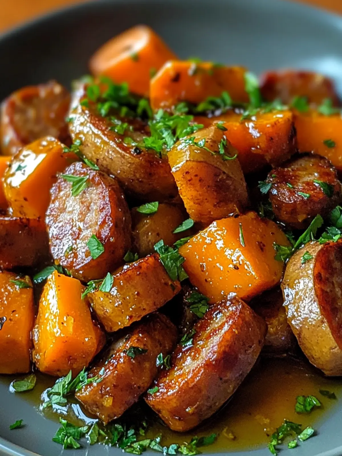 Savor Sweet Sausage and Sweet Potatoes with Honey Garlic Sauce 2 Sausage And Sweet Potatoes With Honey Garlic Sauce