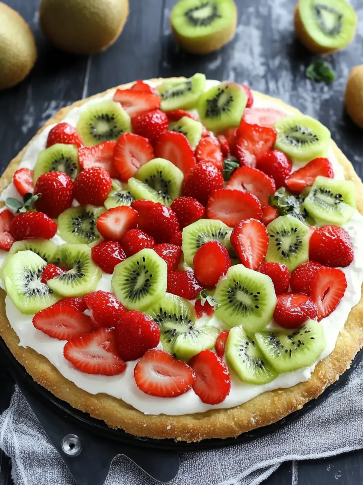Strawberry Kiwi Fruit Pizza: A Colorful Summer Delight 2 Strawberry Kiwi Fruit Pizza