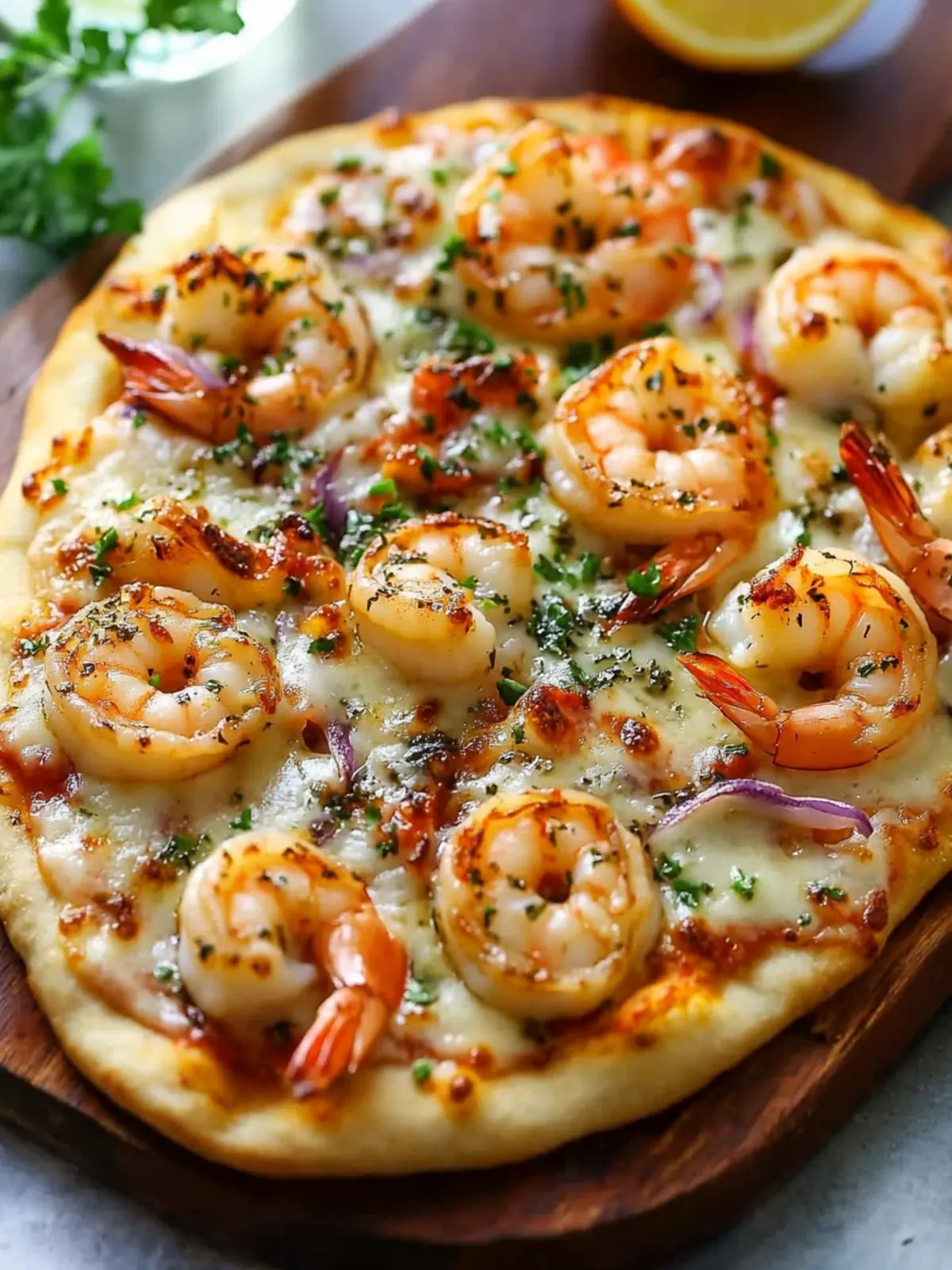 Savory Shrimp Flatbread Pizza: Quick, Easy, and Delicious 2 Shrimp Flatbread Pizza