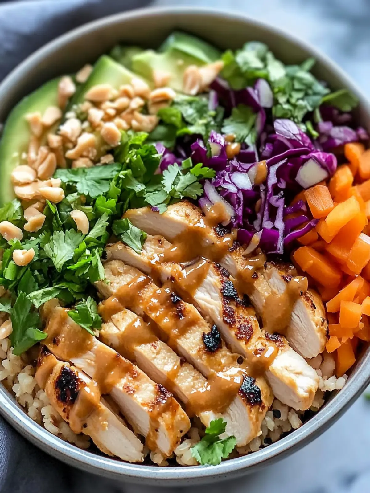 Thai Peanut Chicken Buddha Bowl: A Flavorful Meal Upgrade 4 Thai Peanut Chicken Buddha Bowl