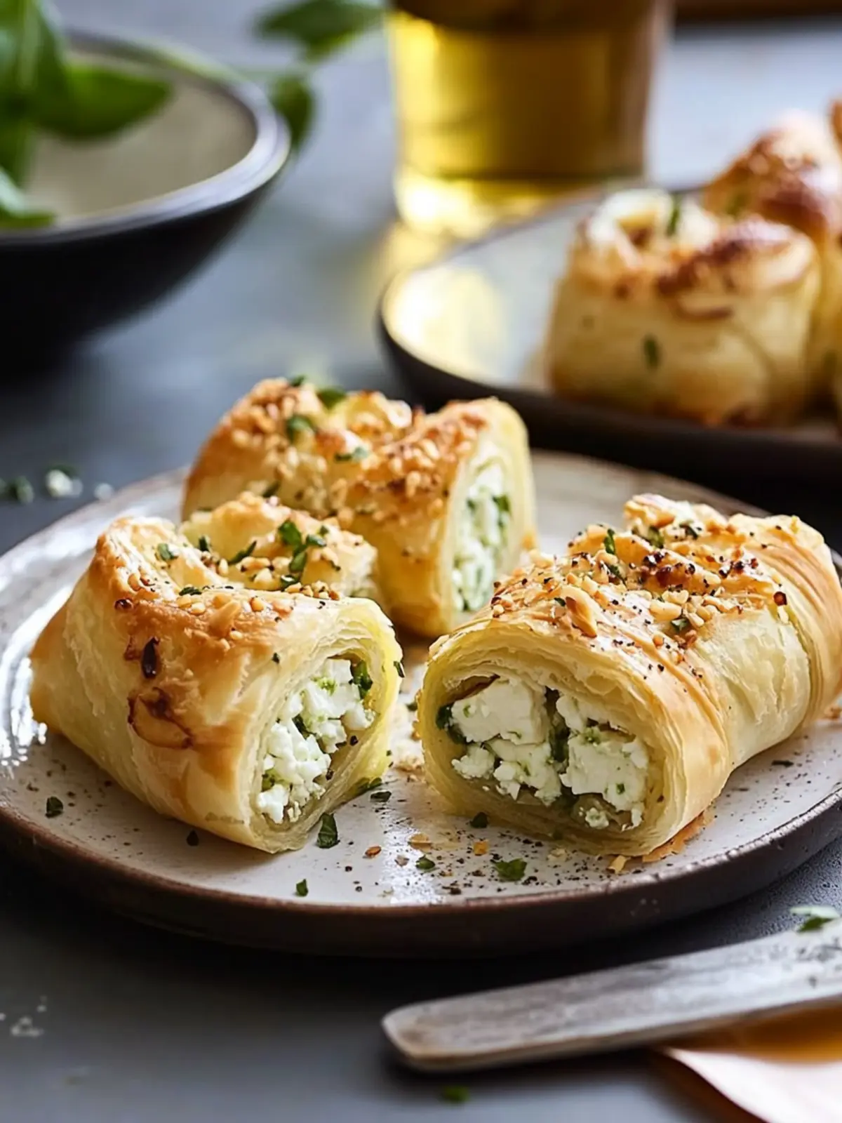 Crispy Feta Rolls with Hot Honey A Must-Try Appetizer! 3 Feta Rolls