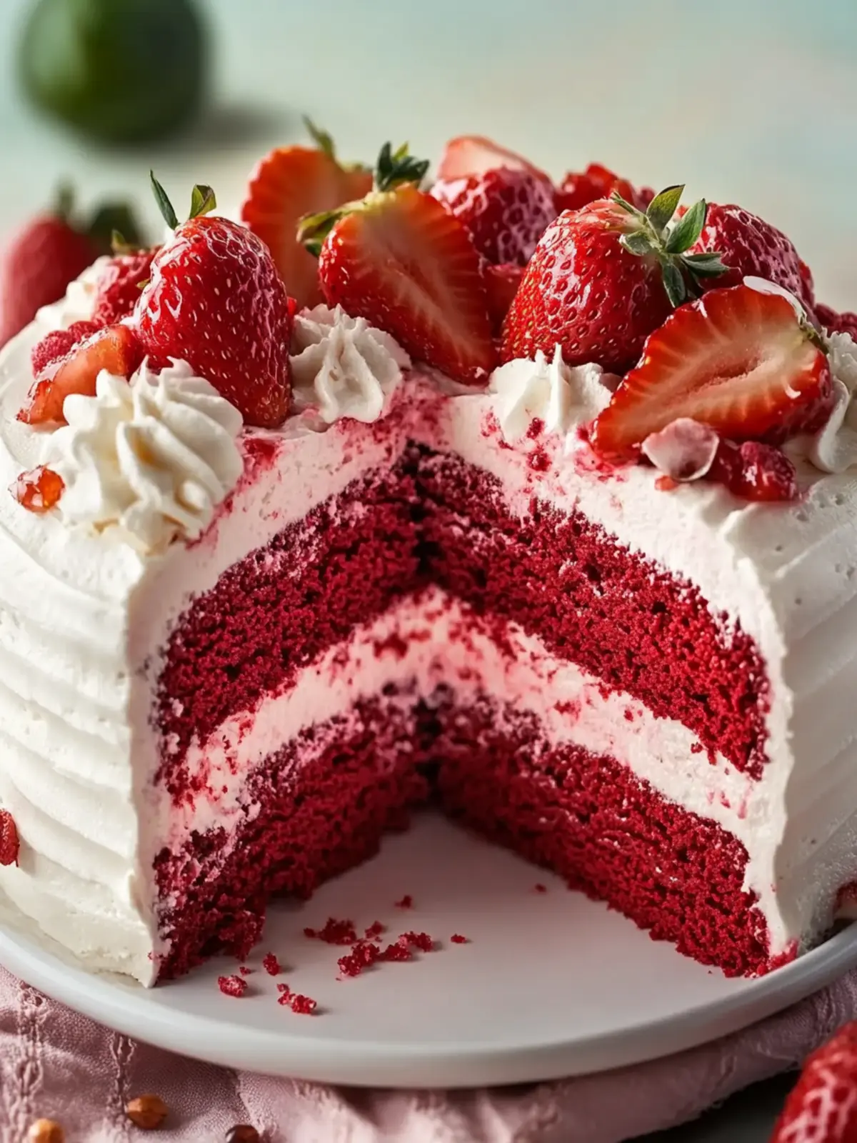 Indulge in Decadent Strawberry Velvet Cake for Every Celebration 4 Decadent Strawberry Velvet Cake