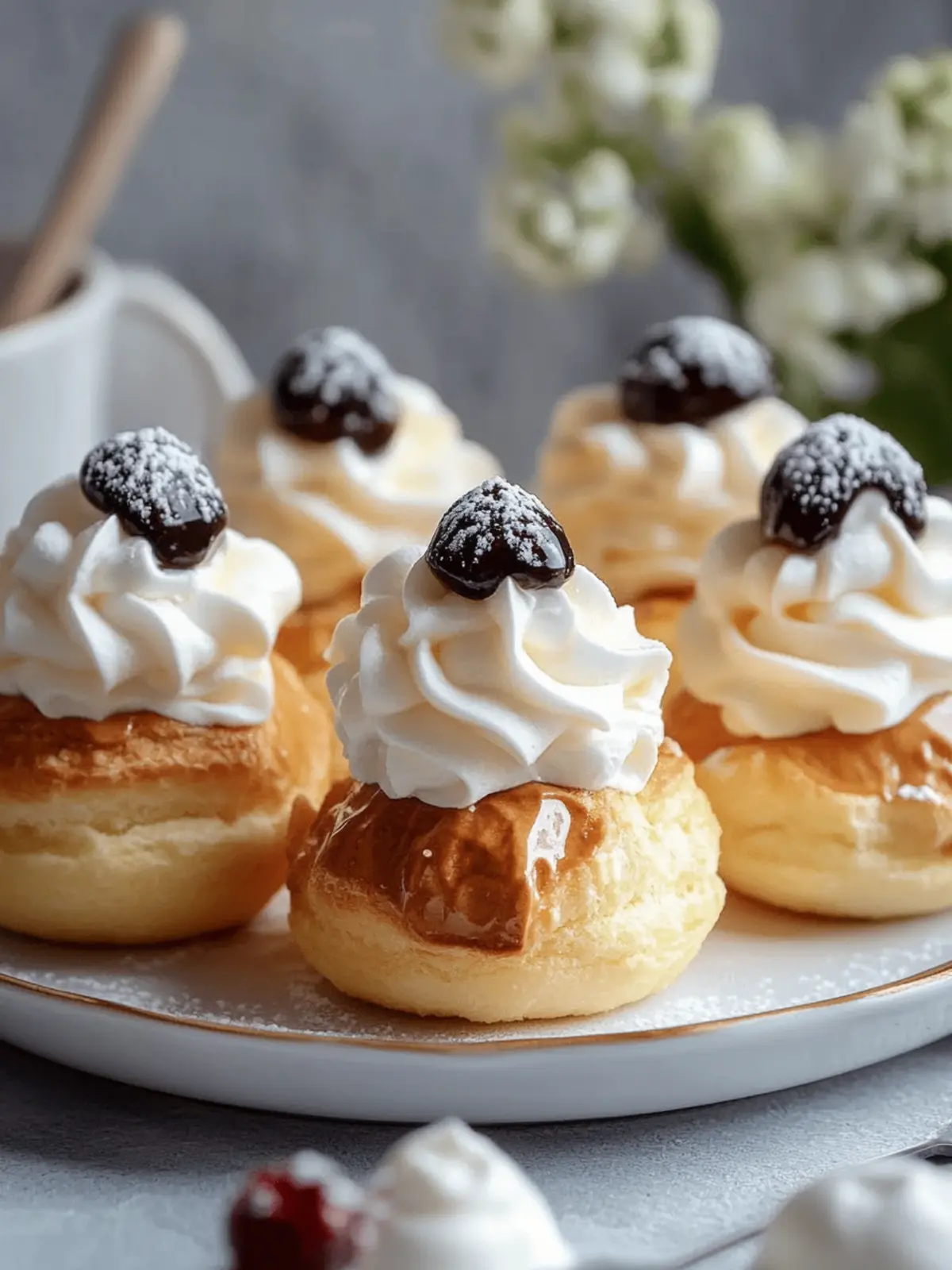 Decadent Vanilla Pudding Choux Cups for Sweet Celebrations 4 Vanilla Pudding Choux Cups