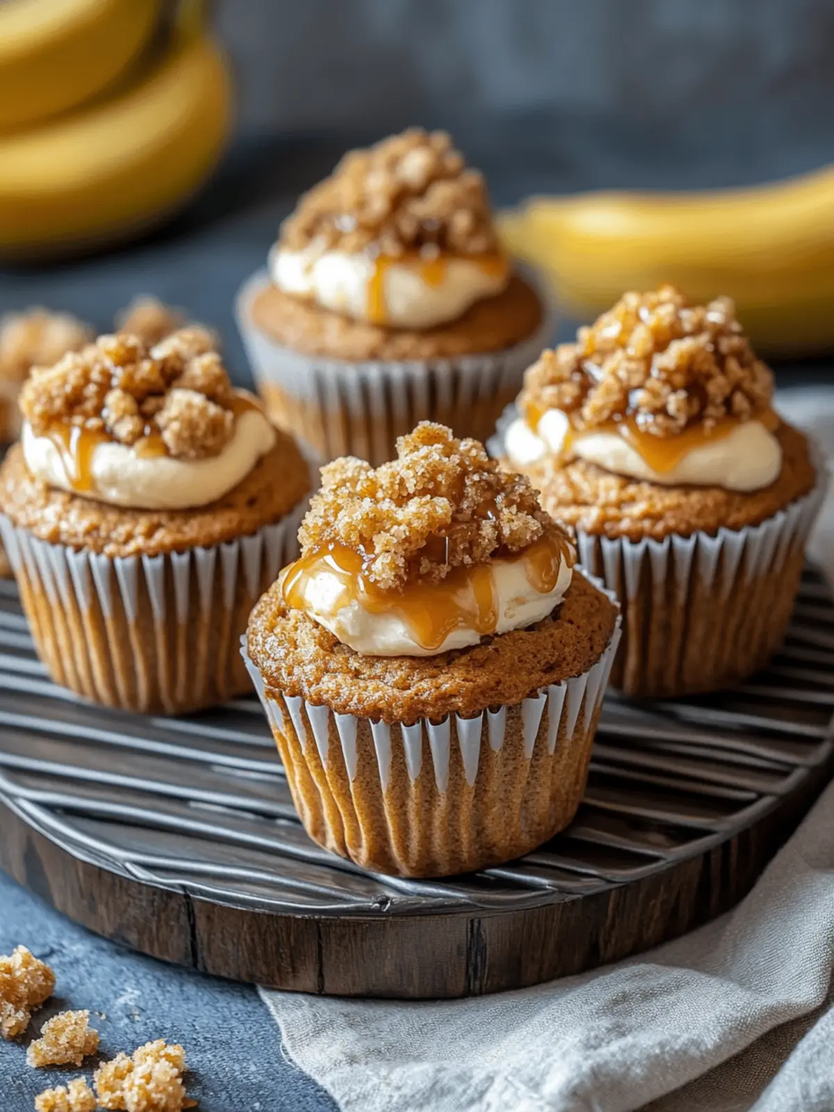 Caramel Cream Cheese Banana Muffins for a Sweet Morning Treat 2 Caramel Cream Cheese Banana Muffins