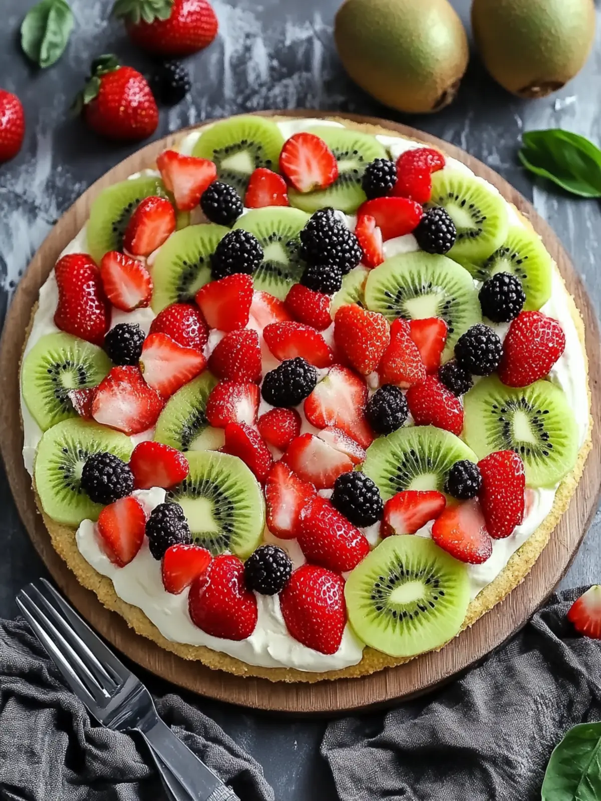 Strawberry Kiwi Fruit Pizza: A Colorful Summer Delight 3 Strawberry Kiwi Fruit Pizza
