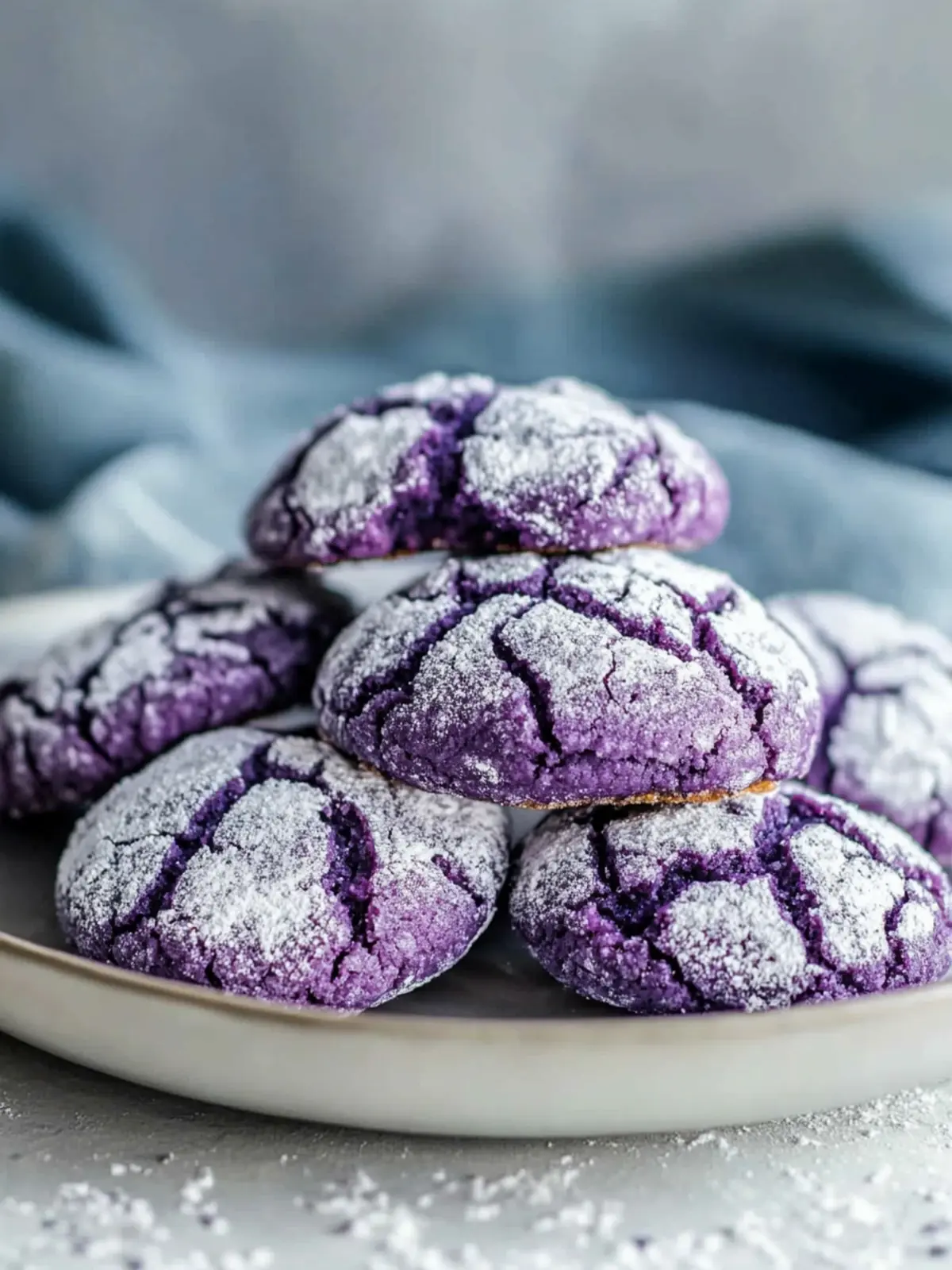 Vibrant Ube Crinkle Cookies: A Fun Twist on Classic Treats 4 Ube Crinkle Cookies