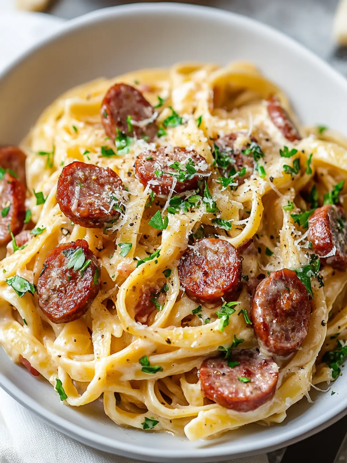Creamy Smoked Sausage Pasta: Your New Family Dinner Hit 4 Creamy Smoked Sausage Pasta