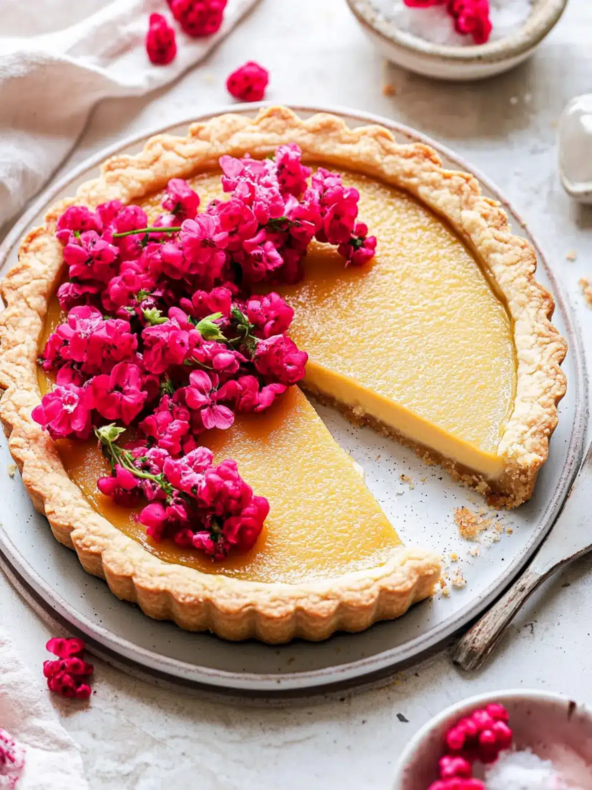 Vegan Custard Tart with Roasted Rhubarb for Spring Delight 2 Vegan custard tart
