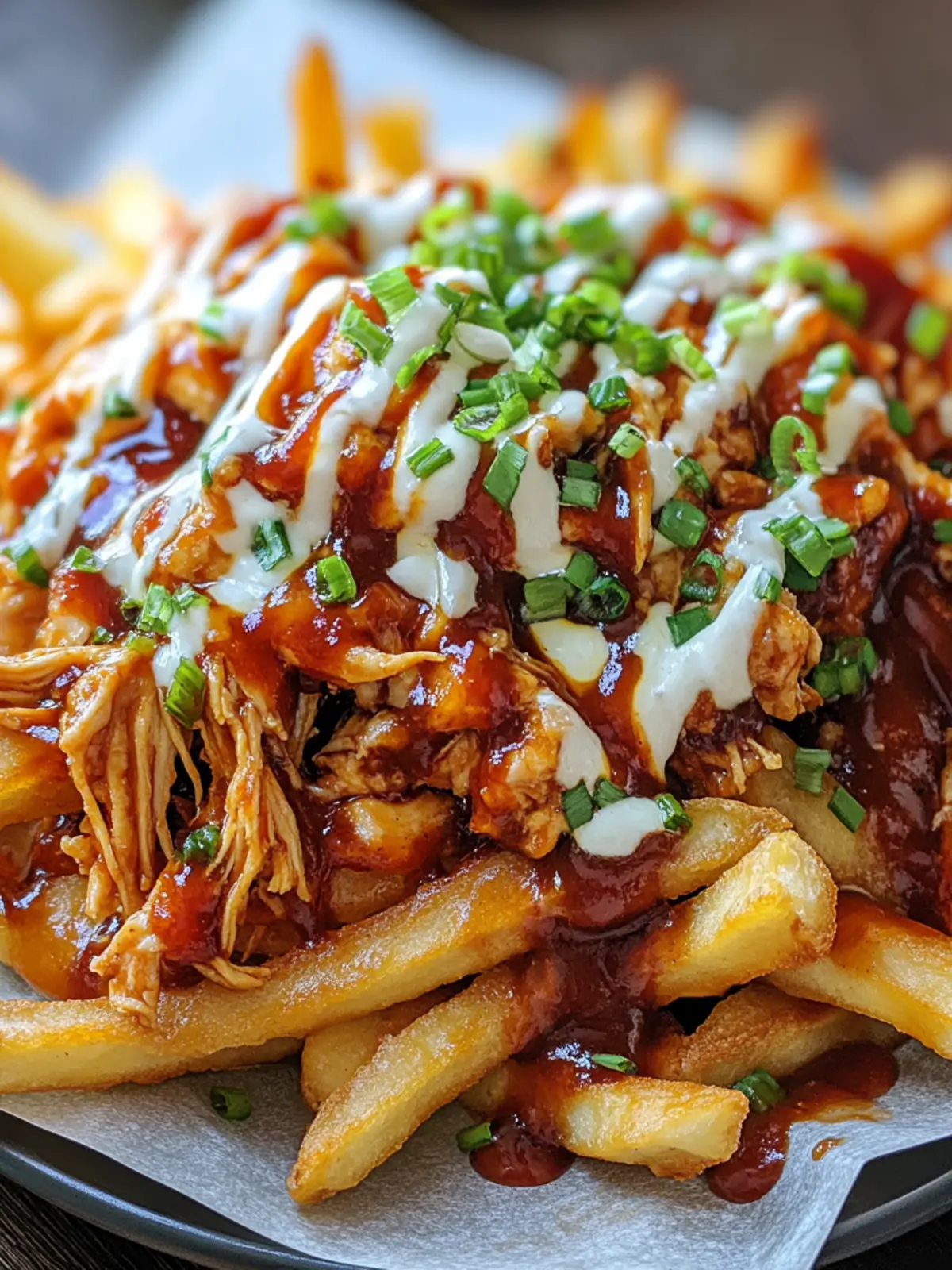 Loaded BBQ Pulled Chicken Fries That'll Rock Your Game Day 3 Loaded BBQ Pulled Chicken Fries