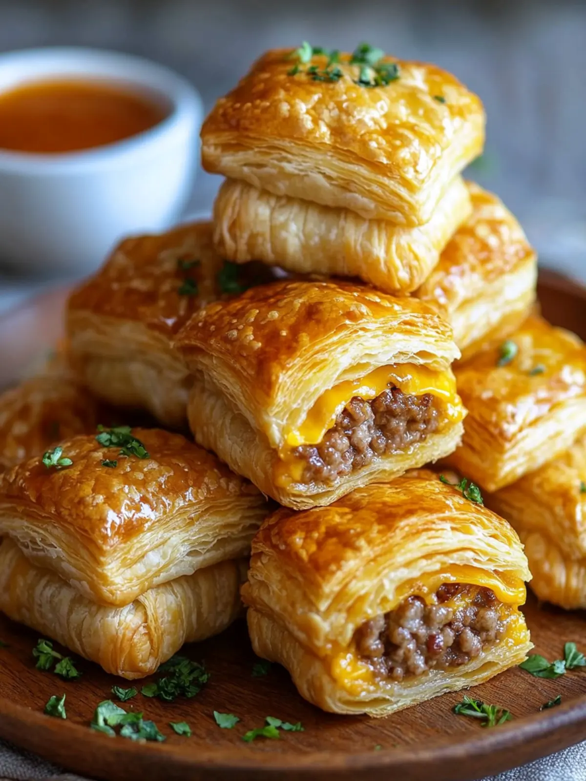 Cheeseburger Puff Pastry Bites: Perfect for Game Day Fun 2 Cheeseburger Puff Pastry Bites