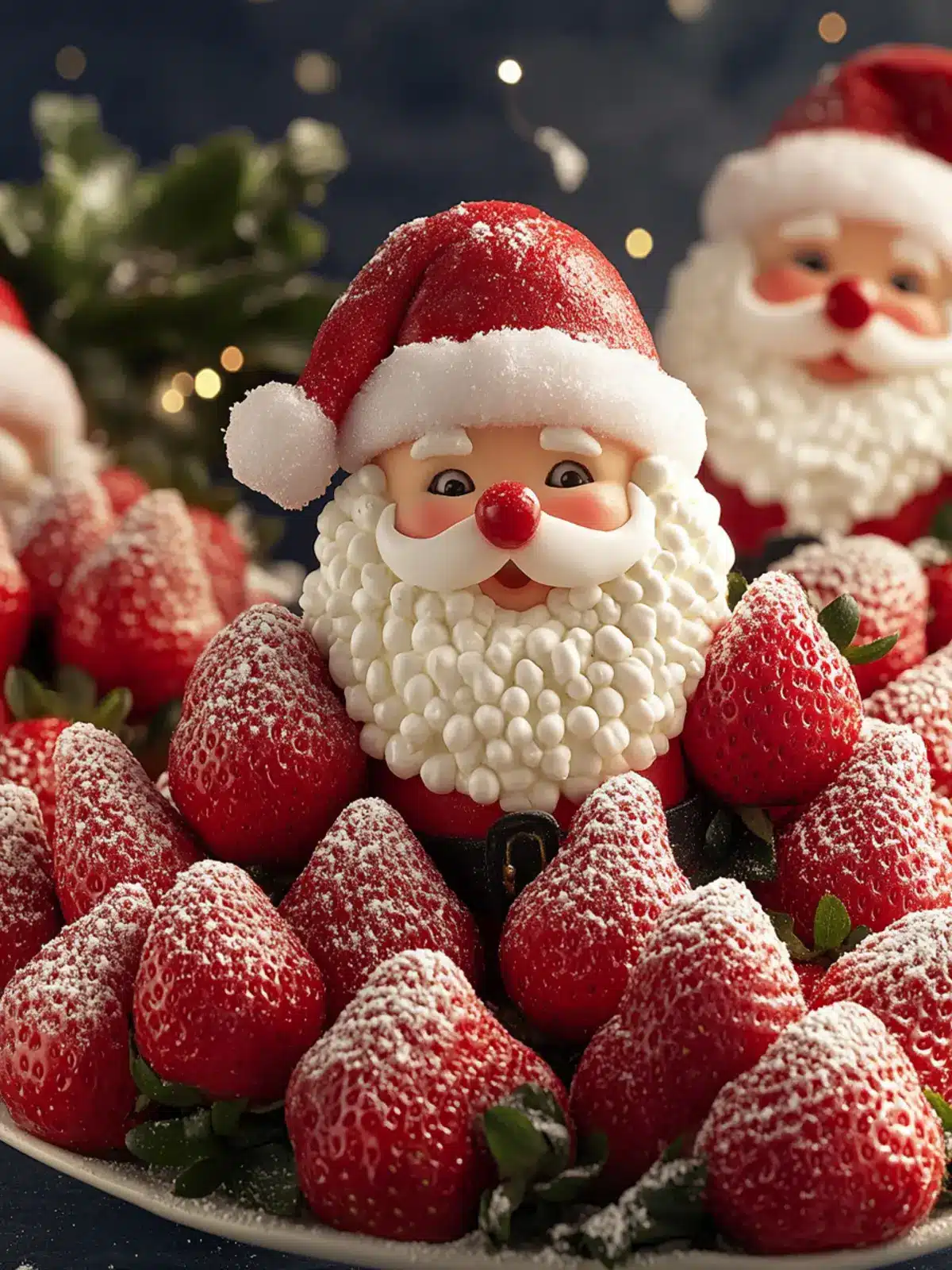 Delightful Strawberry Santas: Quick, Healthy Holiday Treats 3 Strawberry Santas