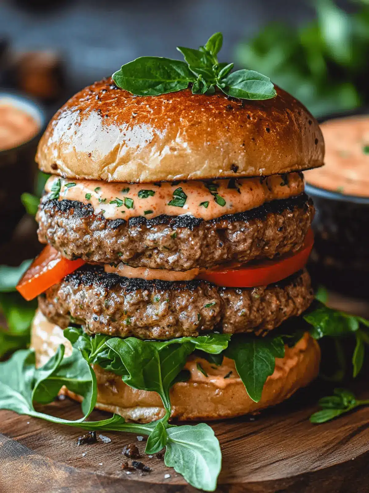 Savory Keto Feta Burgers with Tomato Cream Sauce Recipe 2 Keto Feta Burgers with Tomato Cream Sauce Recipe