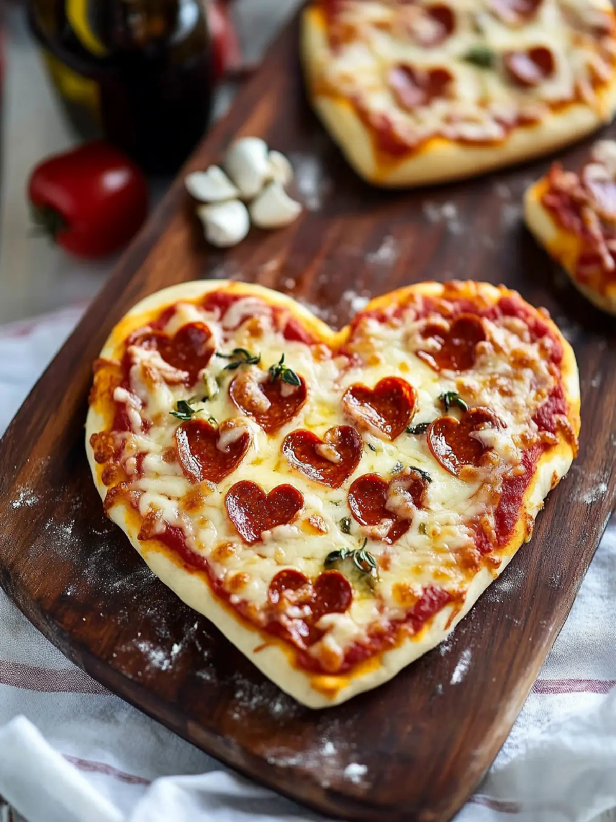 Heart Shaped Pizza: Easy Mini Recipes for a Fun Family Lunch 3 Heart Shaped Pizza