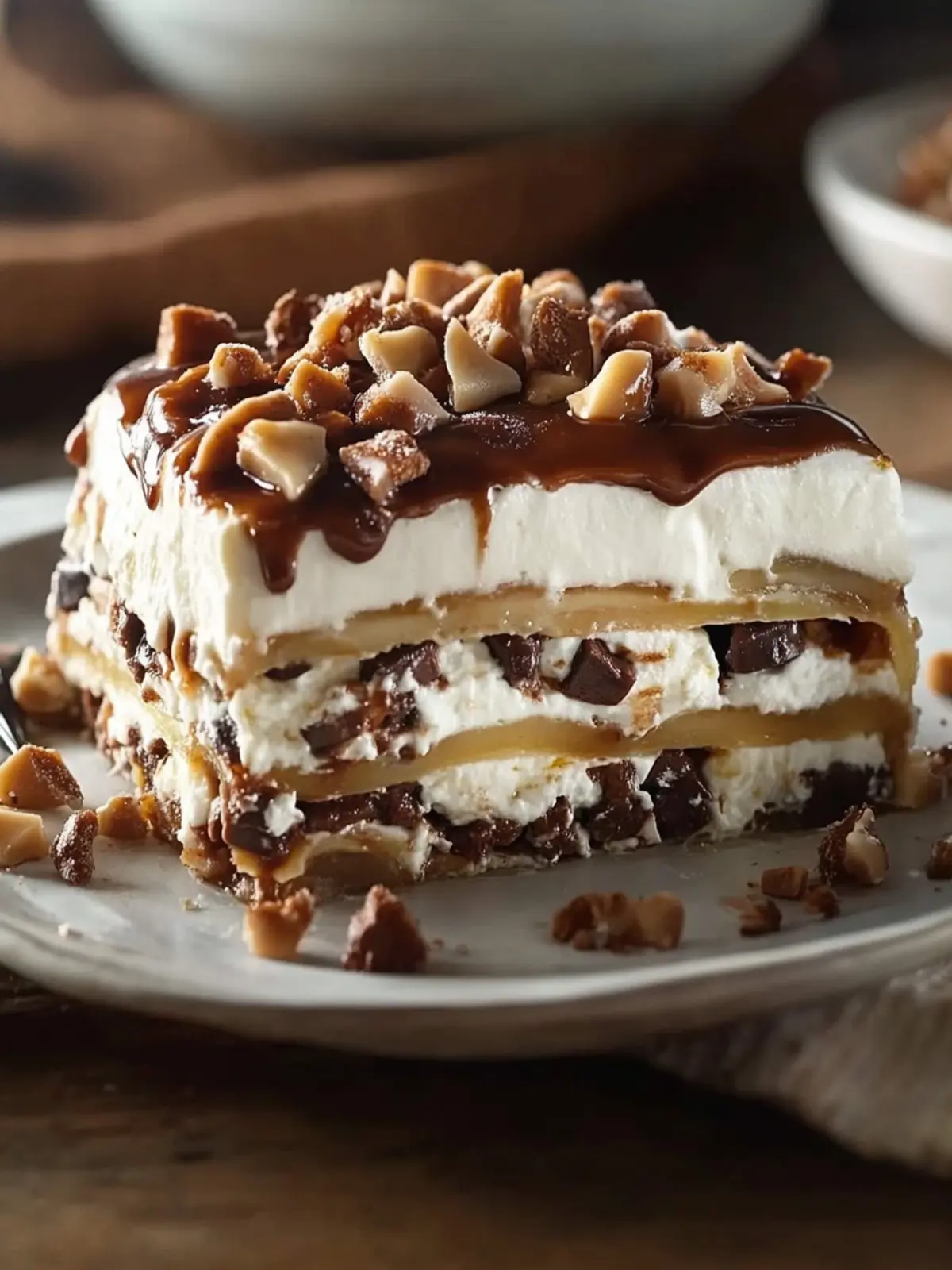 Indulge in No-Bake Turtle Lasagna Dessert: Simply Irresistible 2 No-Bake Turtle Lasagna Dessert