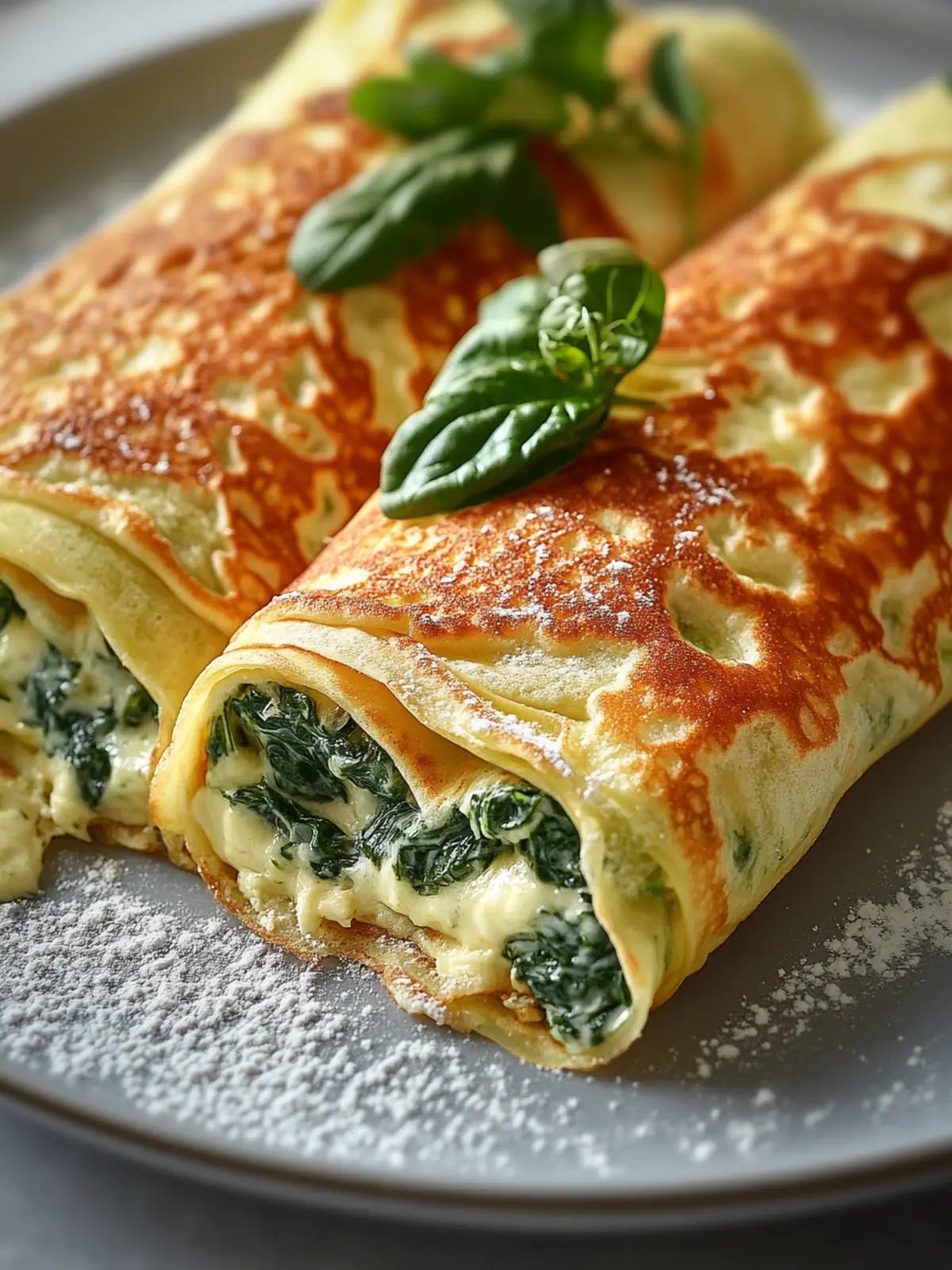 Spinach Cheese Stuffed Crêpe Rolls for Effortless Gourmet Dining 2 Spinach Cheese Stuffed Crêpe Rolls