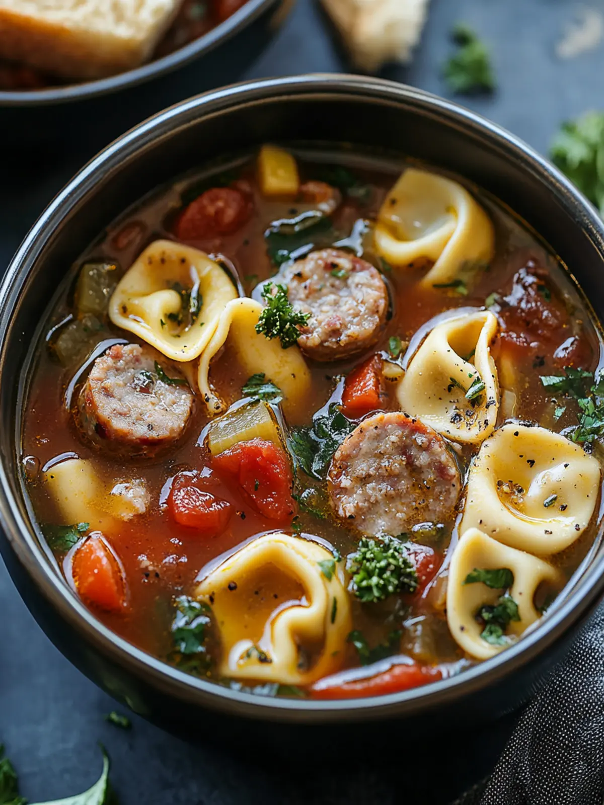 Comforting Easy Crockpot Sausage & Tortellini Soup for Cozy Nights 3 Easy Crockpot Sausage & Tortellini Soup