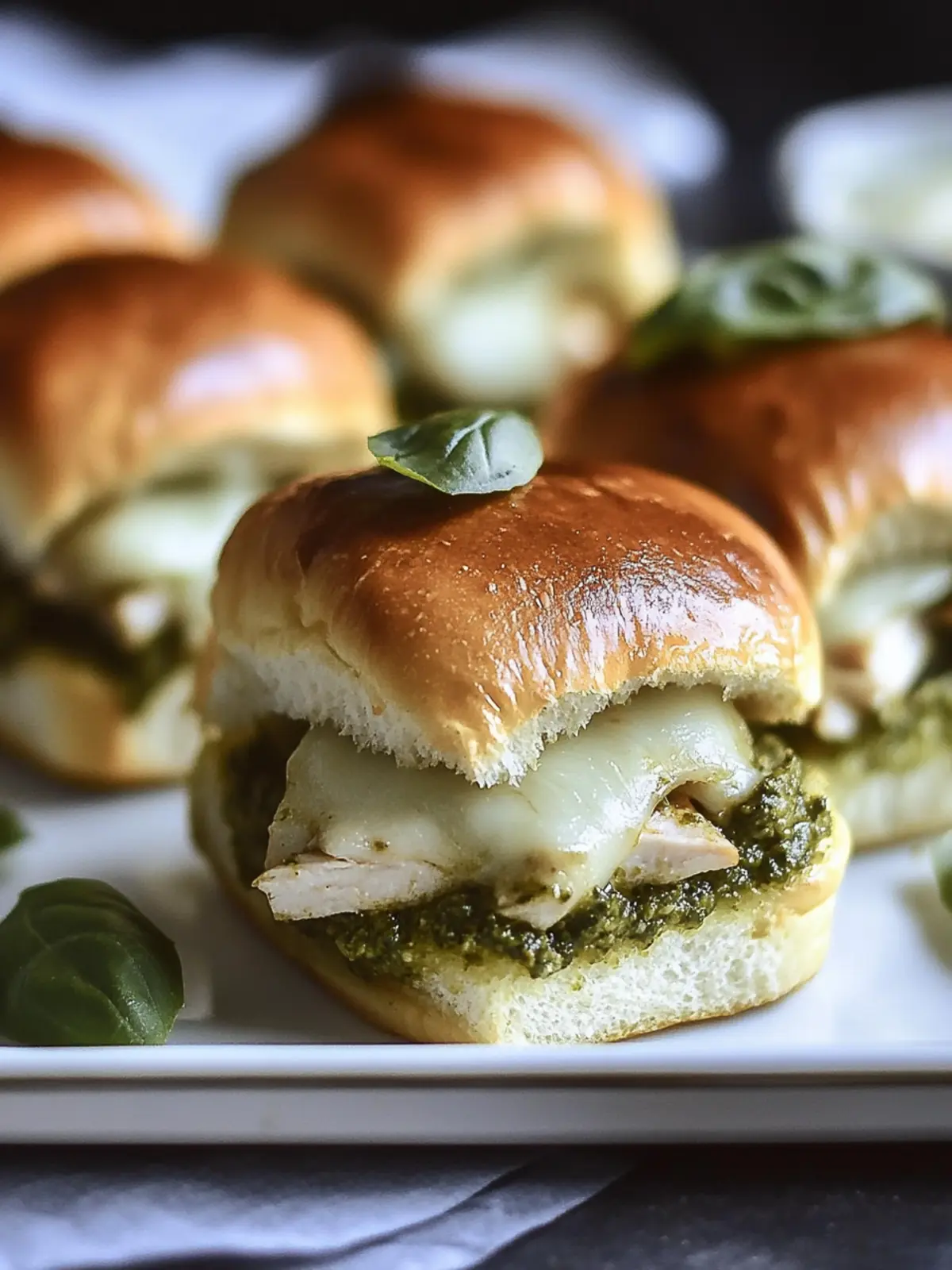 Turkey Pesto Mozzarella Sliders: Quick Crowd-Pleaser Delight 2 Turkey Pesto Mozzarella Sliders