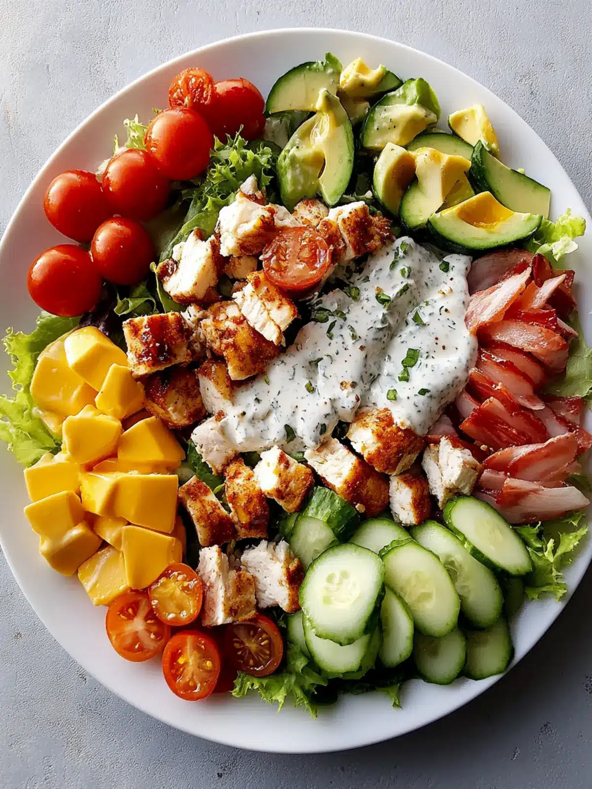 Ultimate Cobb Salad with Buttermilk Ranch Dressing Bliss 2 Cobb Salad with Buttermilk Ranch Dressing