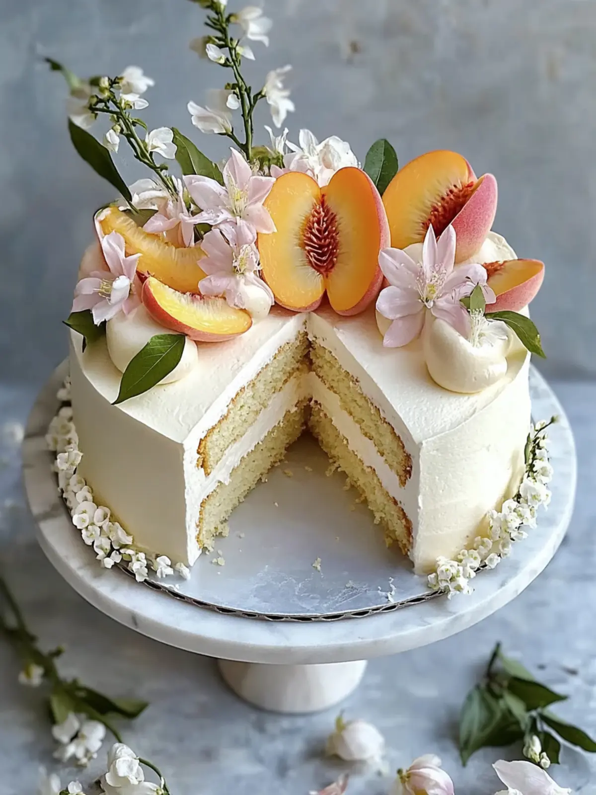 Jasmine, Peach & Vanilla Cake: Your Summer Sweet Escape 2 Jasmine, Peach & Vanilla Cake
