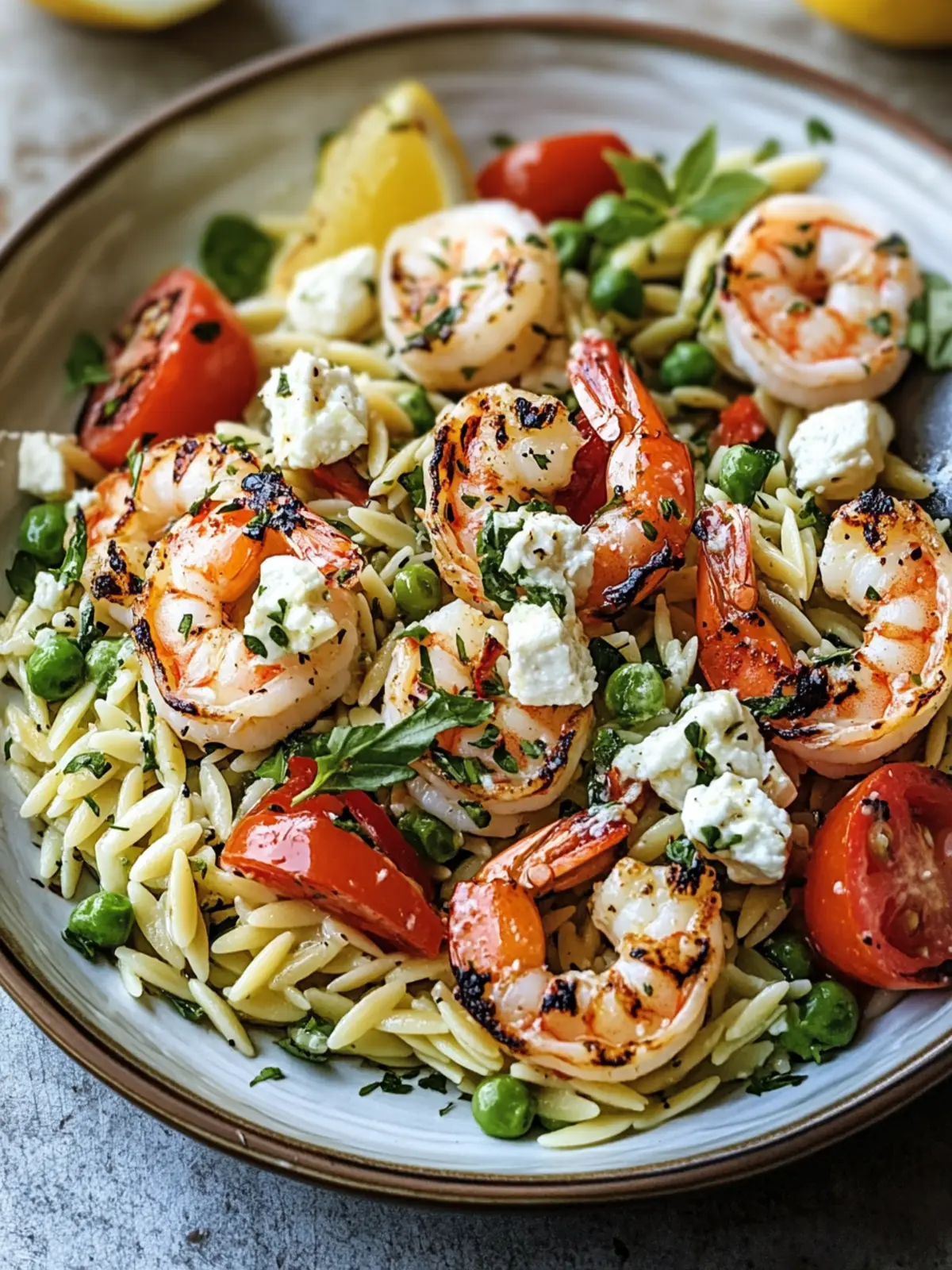 Greek-Style Lemony Grilled Shrimp Orzo Salad for Fresh Flavor 4 Greek-Style Lemony Grilled Shrimp Orzo Salad