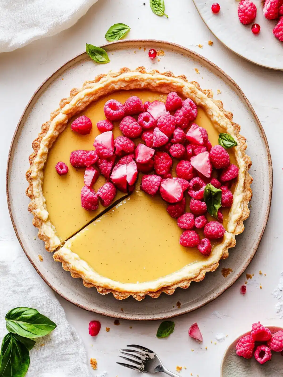 Vegan Custard Tart with Roasted Rhubarb for Spring Delight 3 Vegan custard tart