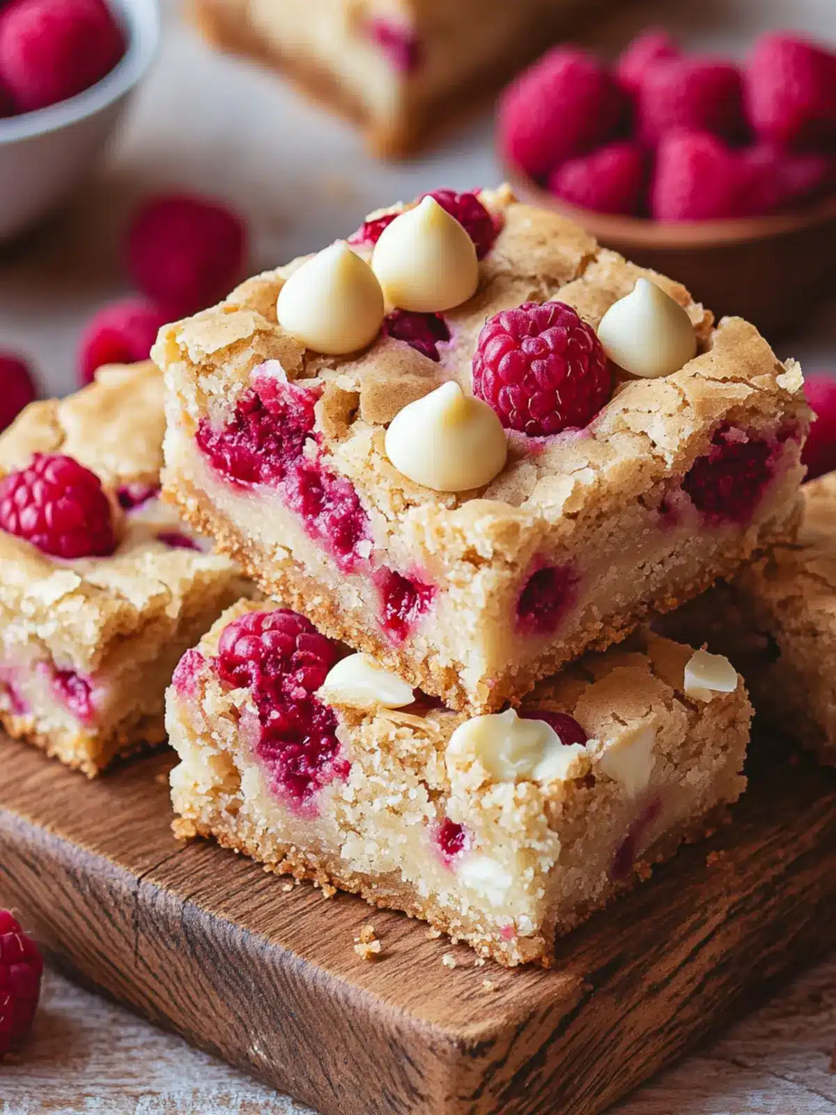 Delicious Raspberry White Chocolate Blondies for Sweet Cravings 4 Raspberry White Chocolate Blondies
