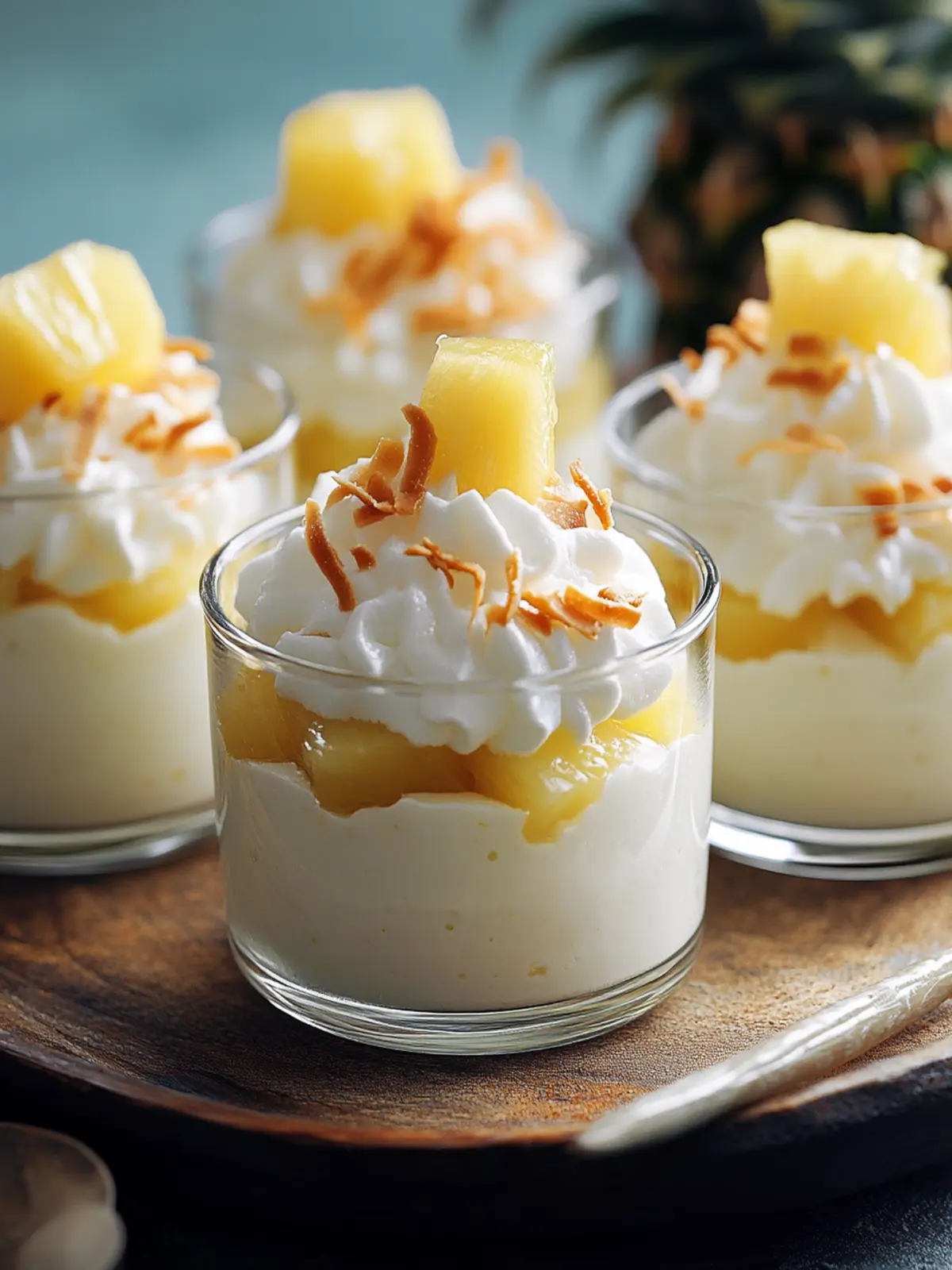 Delightful Pineapple Coconut Mousse Cups for Tropical Bliss 4 Pineapple Coconut Mousse Cups