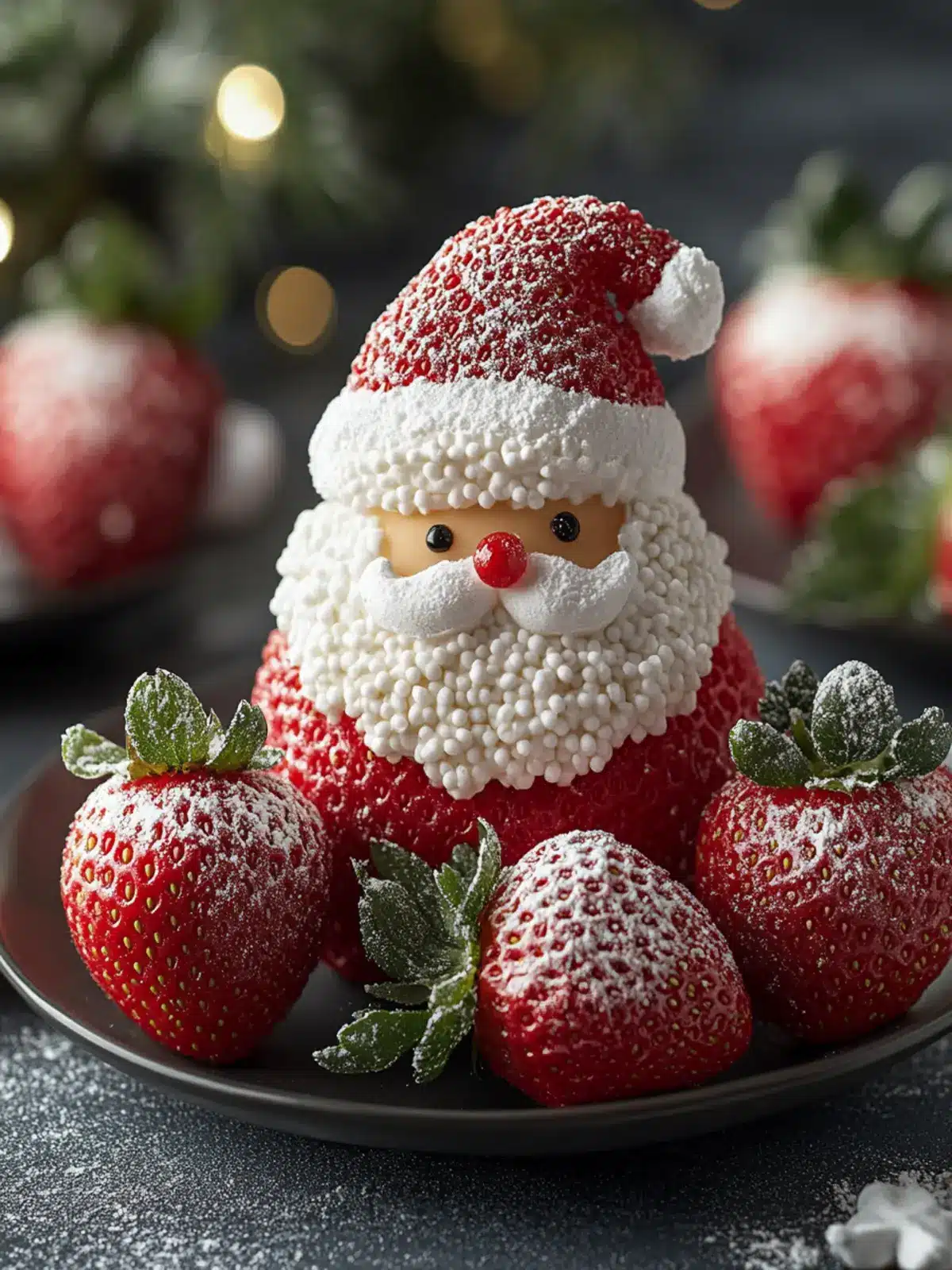 Delightful Strawberry Santas: Quick, Healthy Holiday Treats 2 Strawberry Santas