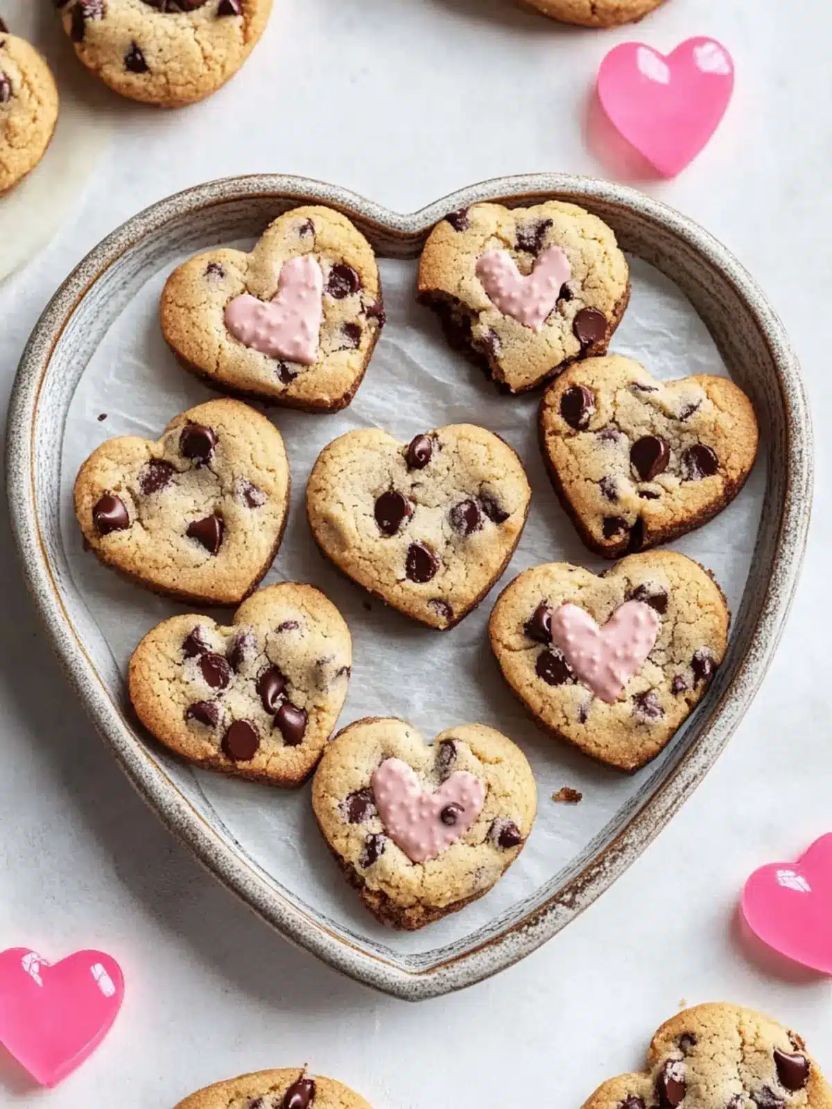 Heart Shaped Chocolate Chip Cookies Ready in Under 30 Minutes 2 Heart Shaped Chocolate Chip Cookies