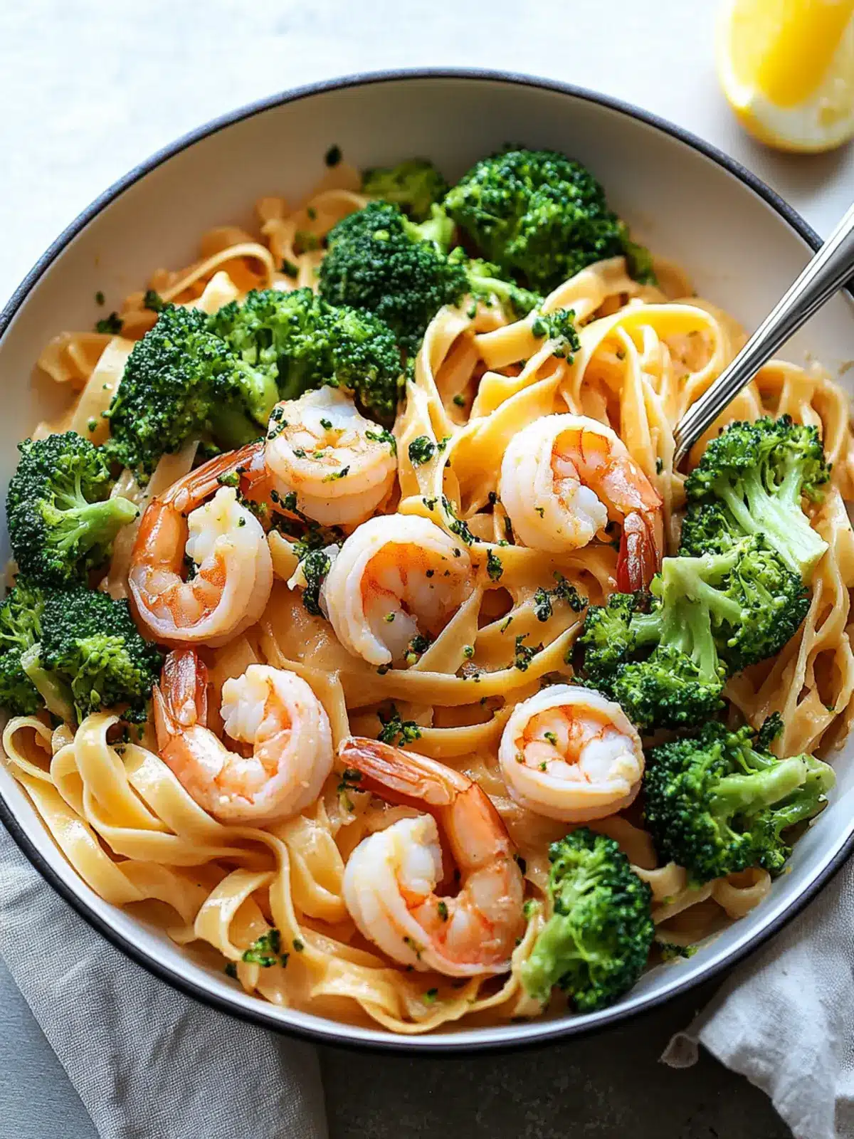 Shrimp and Broccoli Fettuccine for Quick Weeknight Delights 2 Shrimp and Broccoli Fettuccine