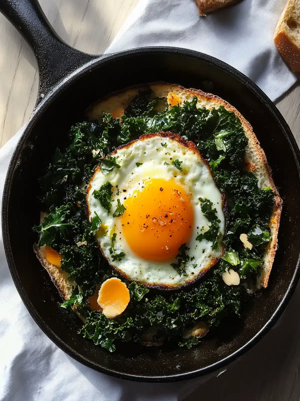 Crispy Kale and Egg Skillet: Your Quick 15-Minute Delight 2 Crispy Kale and Egg Skillet