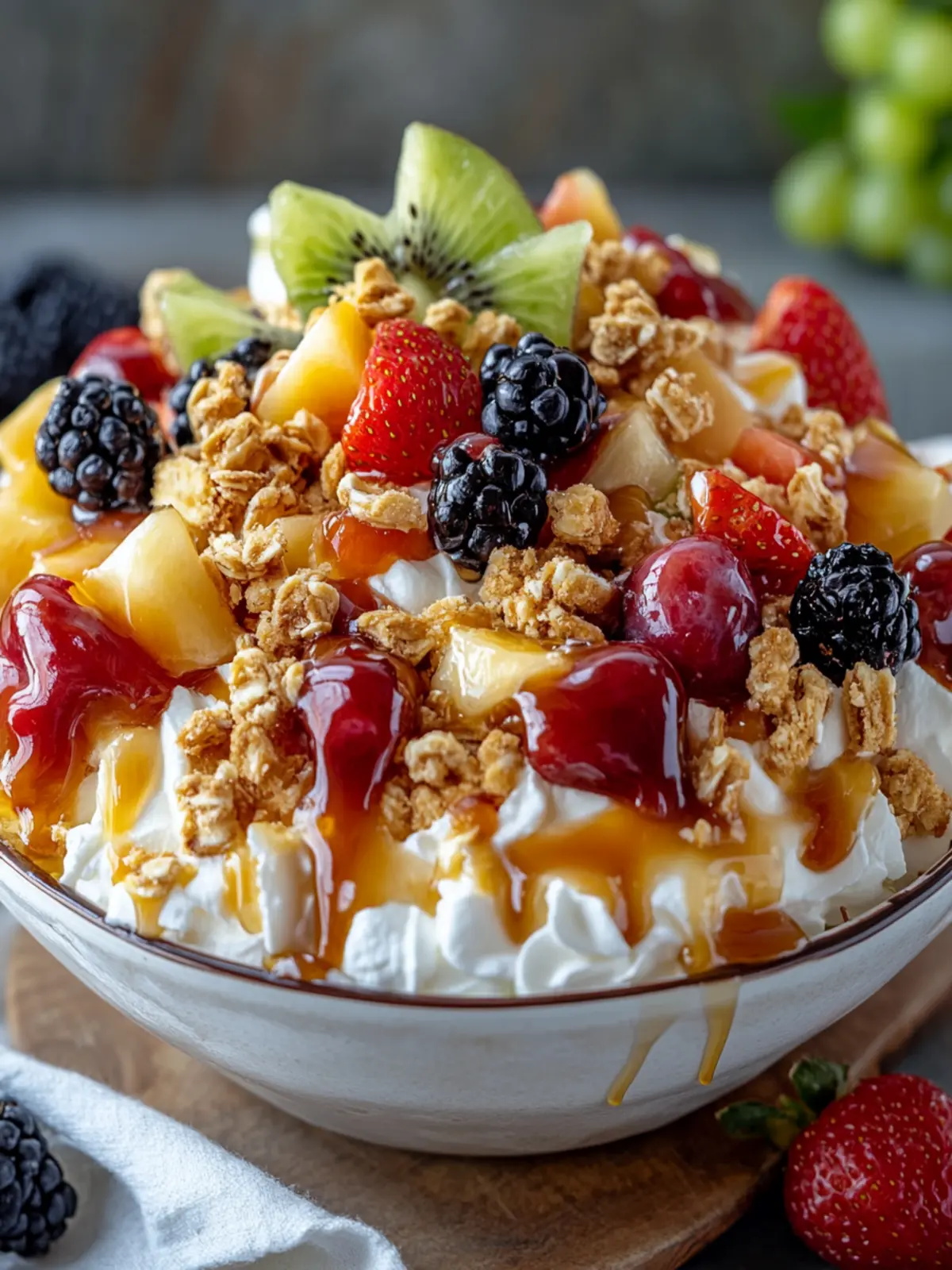 Caramel Crunch Cheesecake Fruit Salad That Wow Your Guests 3 Caramel Crunch Cheesecake Fruit Salad
