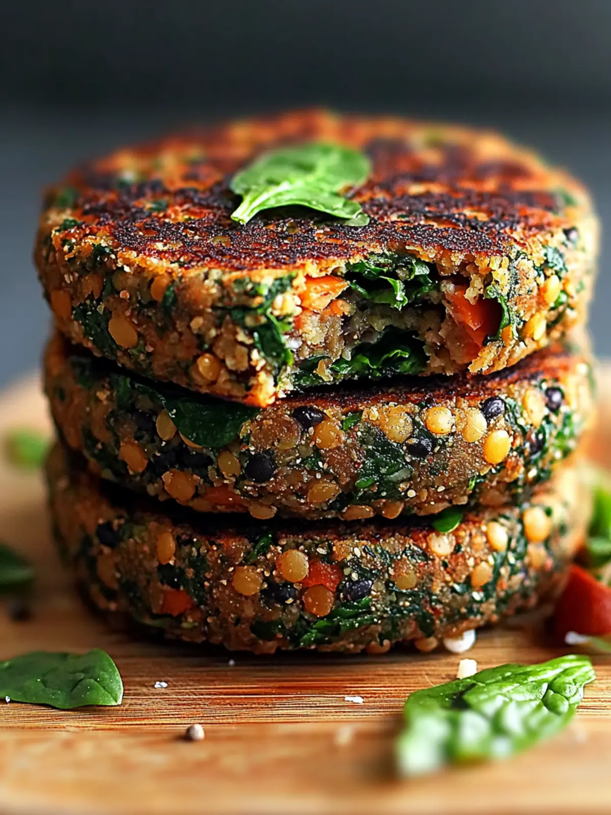 Delicious Spinach and Lentil Burgers for a Hearty Meal 4 Spinach and Lentil Burgers