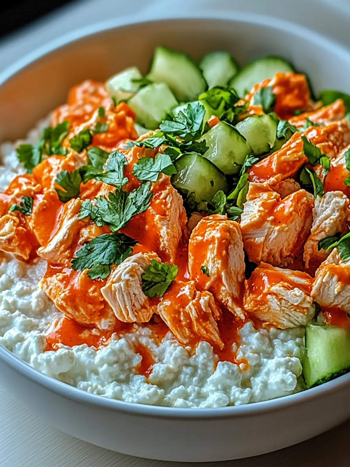 Buffalo Chicken Cottage Cheese Bowl: Quick, Protein-Packed Delight 2 Buffalo Chicken Cottage Cheese Bowl