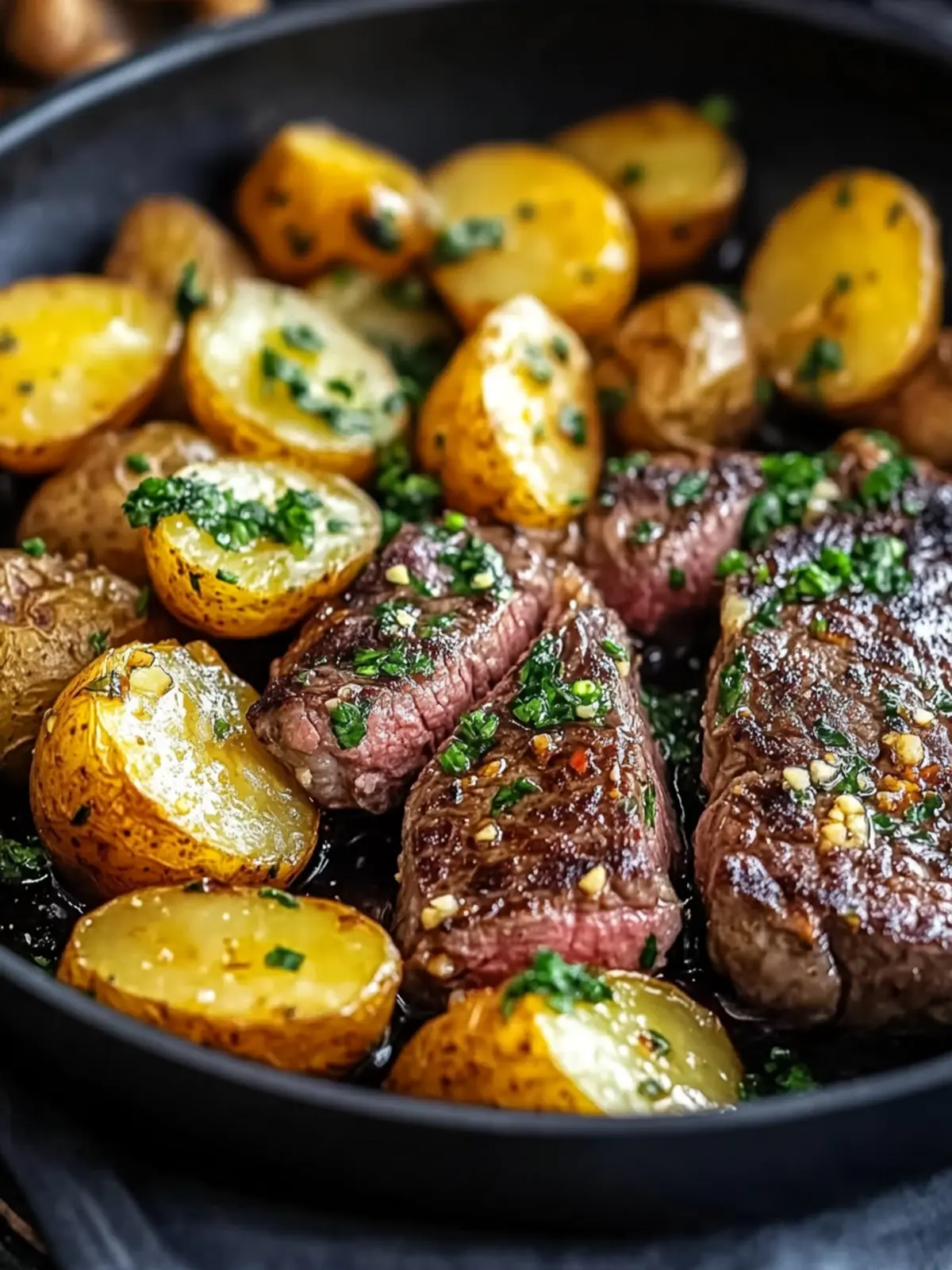Savor Garlic Butter Steak with Potatoes for Ultimate Comfort 2 Garlic Butter Steak with Potatoes