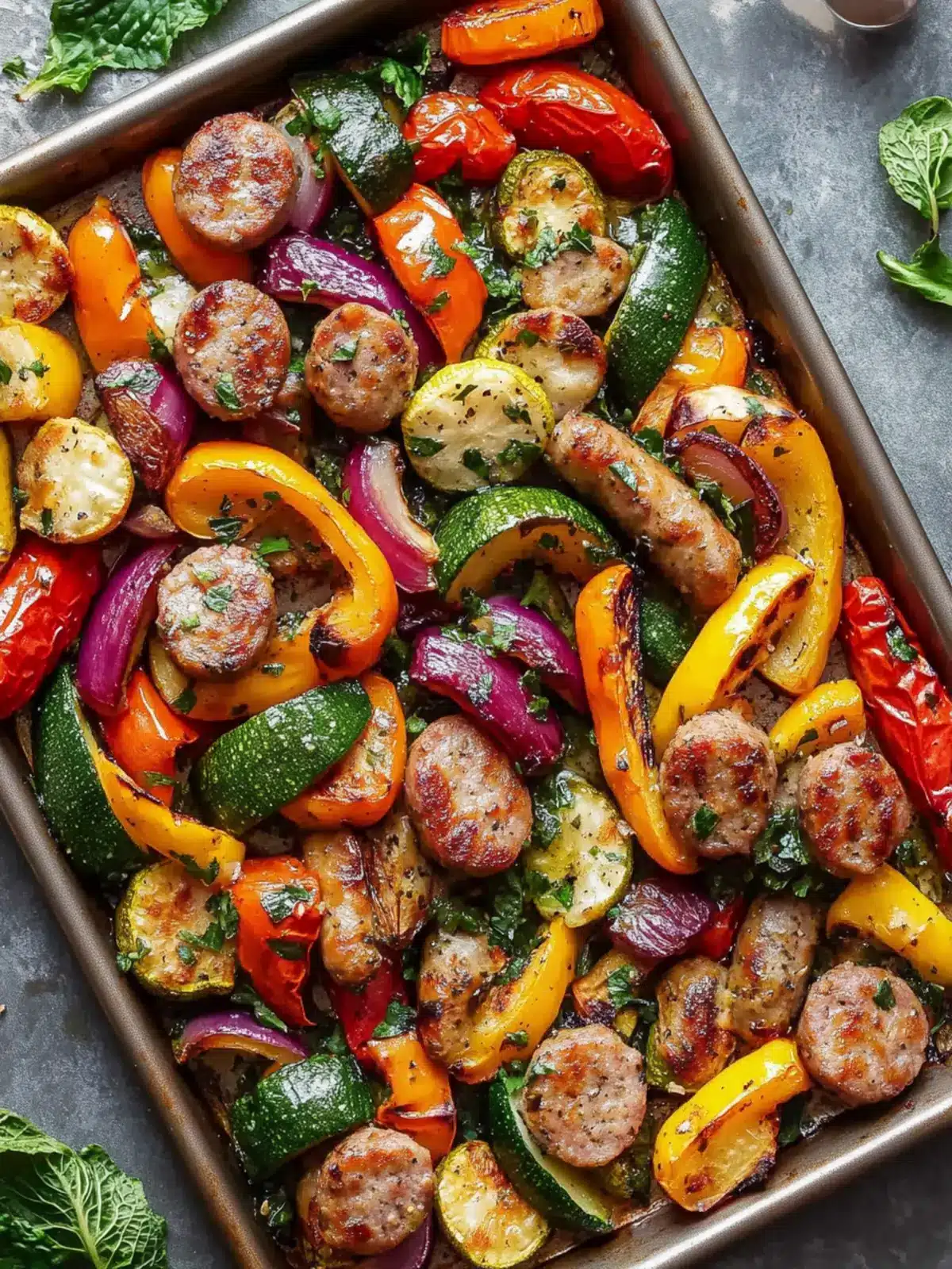 Savor a Quick Sausage and Vegetable Sheet Pan Dinner Delight 2 Sausage and Vegetable Sheet Pan Dinner