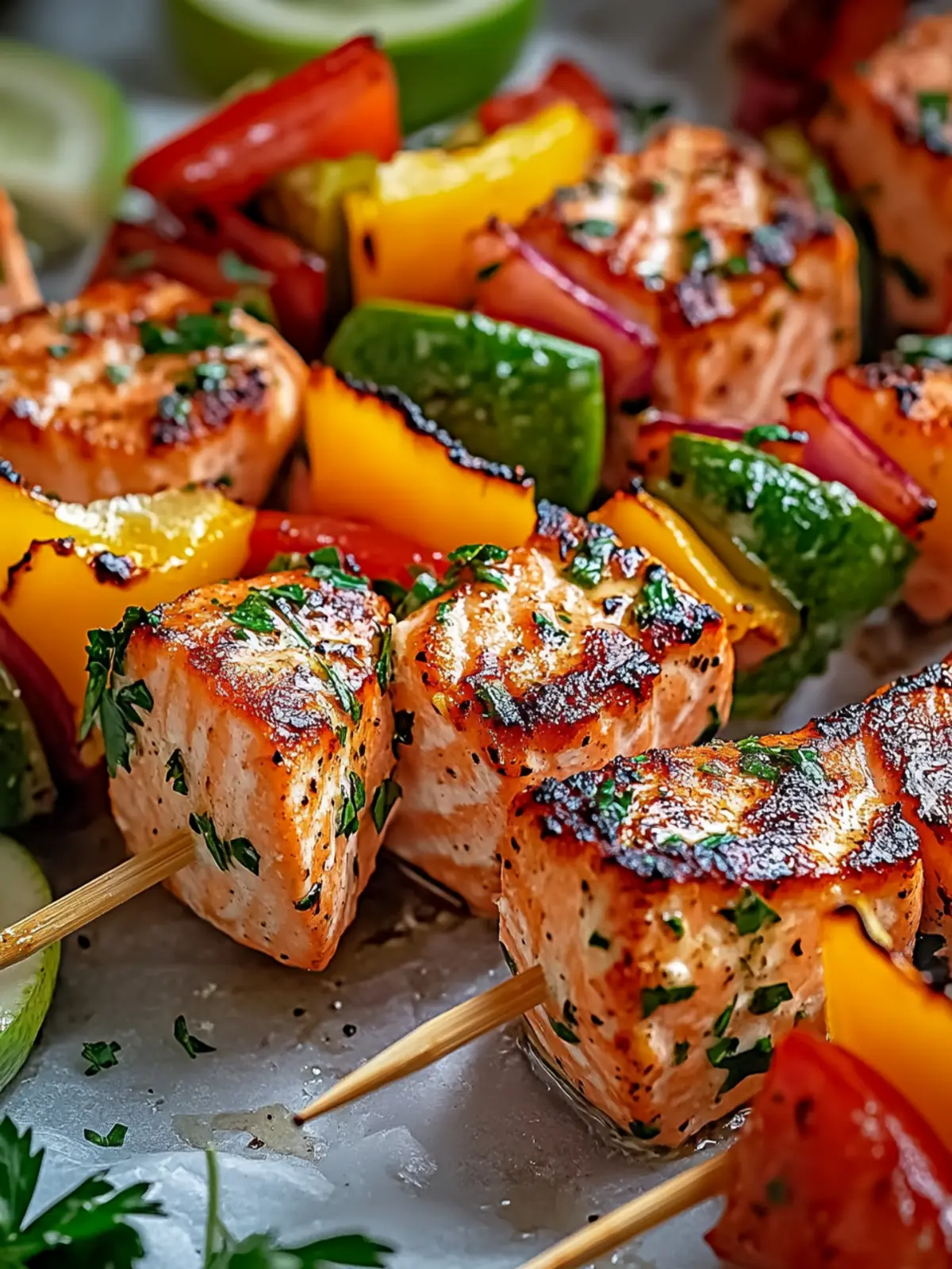 Garlic Butter Salmon Skewers for a Flavorful Summer BBQ 3 Garlic Butter Salmon Skewers