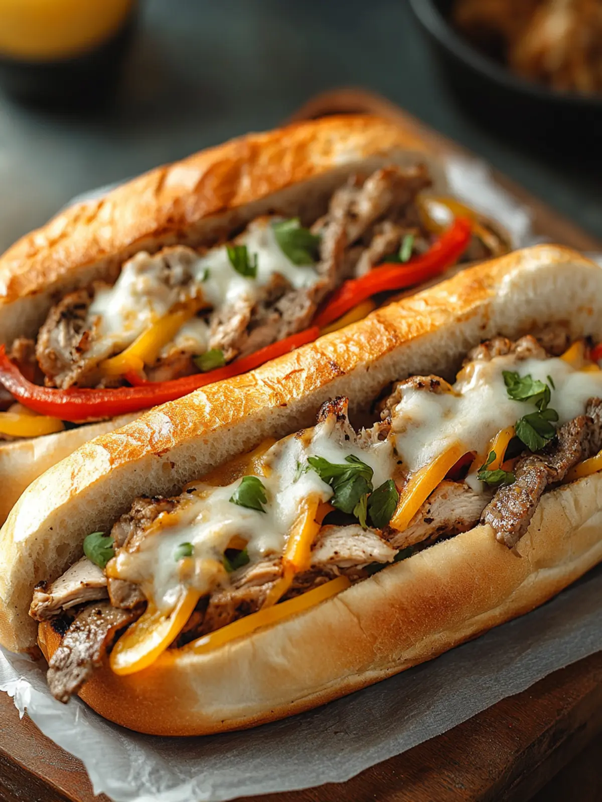 Mouthwatering Chicken Cheese Steak Sandwiches in Minutes 3 Chicken Cheese Steak Sandwiches