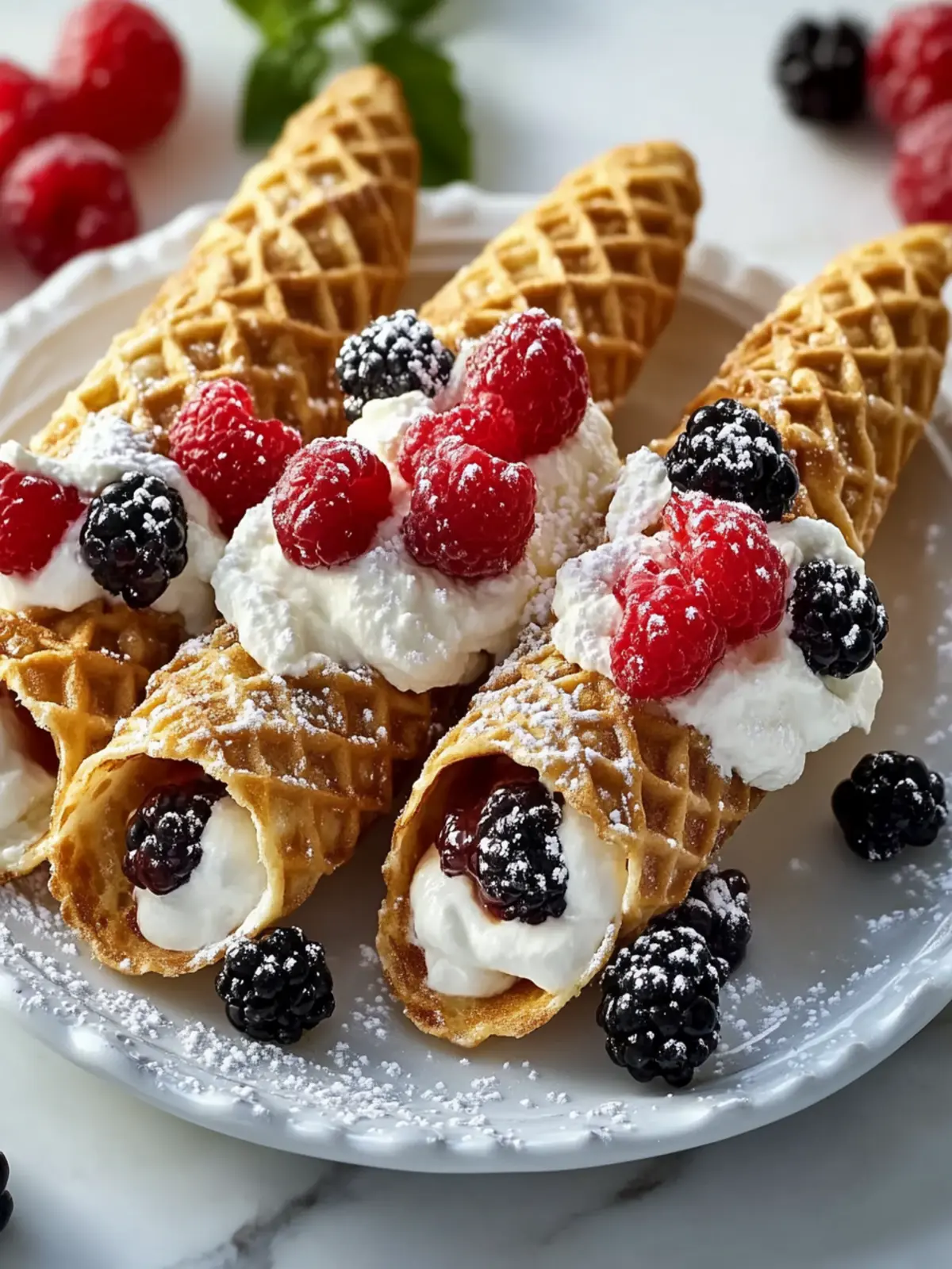 Pizzelle Cannoli with Ricotta Filling for a Sweet Twist 2 Pizzelle Cannoli with Ricotta Filling