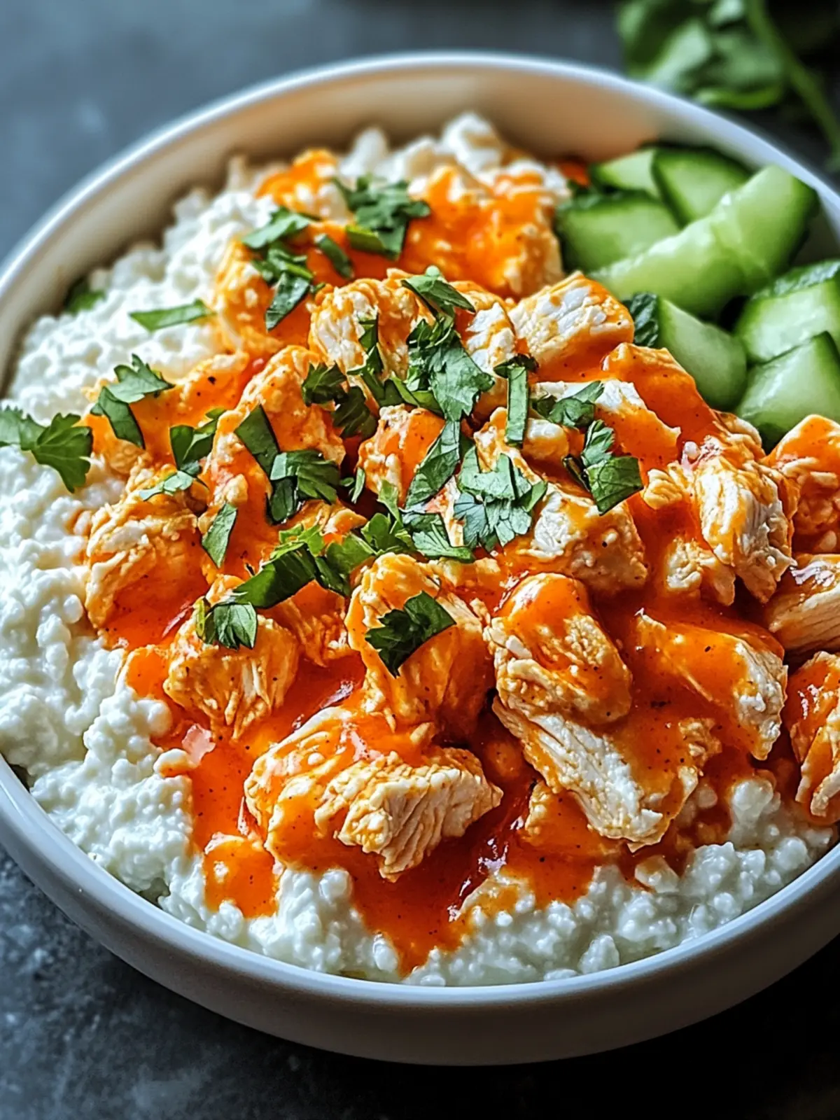 Buffalo Chicken Cottage Cheese Bowl: Quick, Protein-Packed Delight 3 Buffalo Chicken Cottage Cheese Bowl