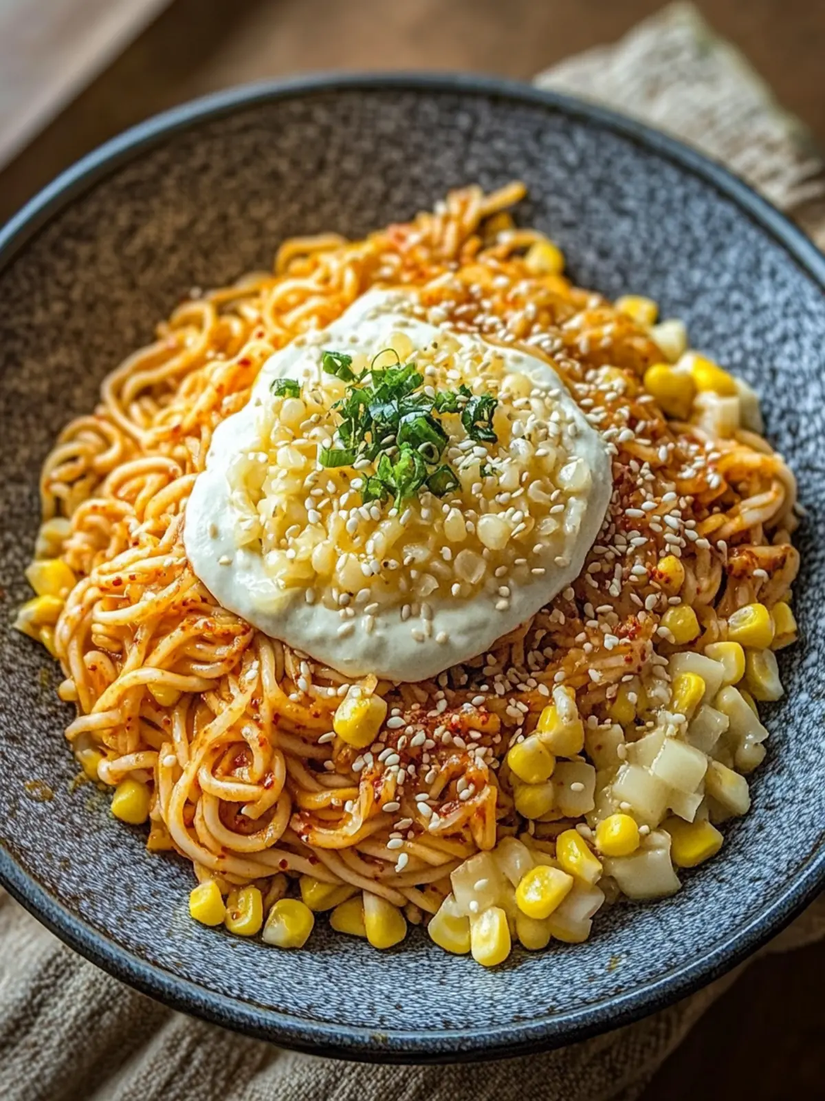 Spicy Noodles with Korean Corn Cheese for a Flavor Explosion 3 Spicy Noodles with Korean Corn Cheese
