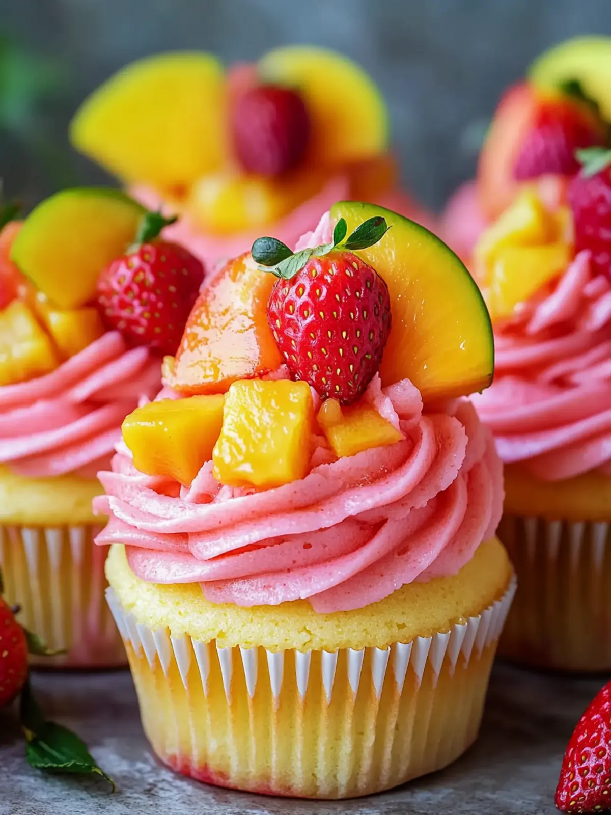 Tropical Strawberry Mango Margarita Cupcakes That Wow! 4 Tropical Strawberry Mango Margarita Cupcakes
