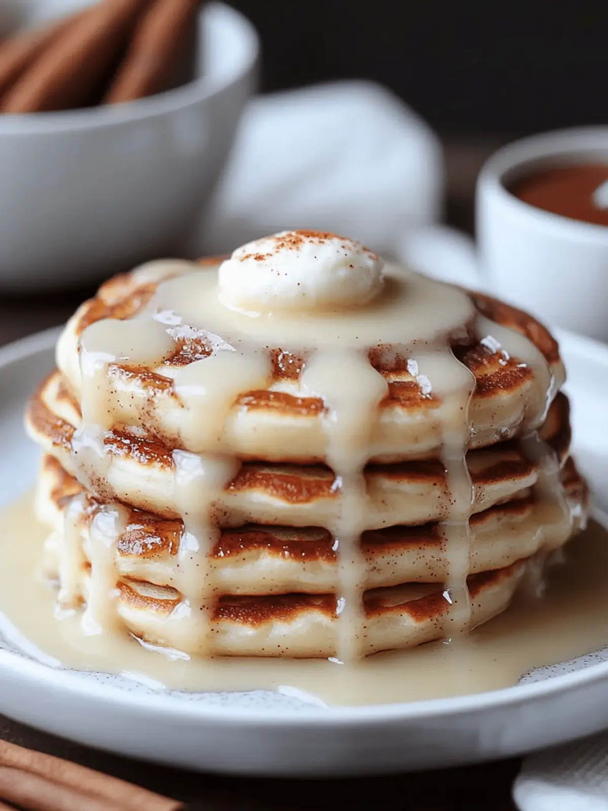Fluffy Cinnamon Roll Pancakes that Make Mornings Magical 2 Fluffy Cinnamon Roll Pancakes