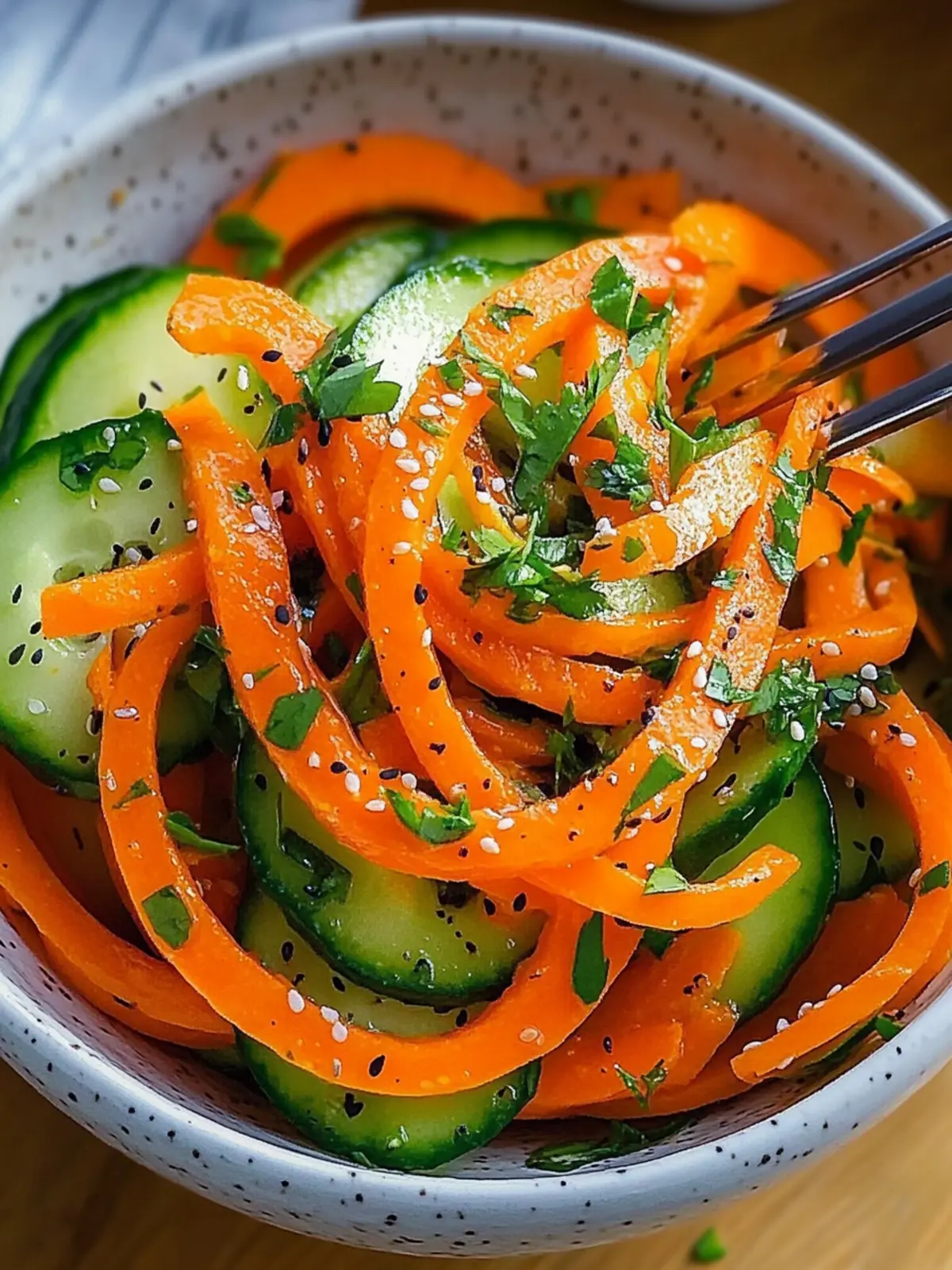 Cucumber Carrot Salad Bliss: Refreshing and Customizable Delight 2 Cucumber Carrot Salad