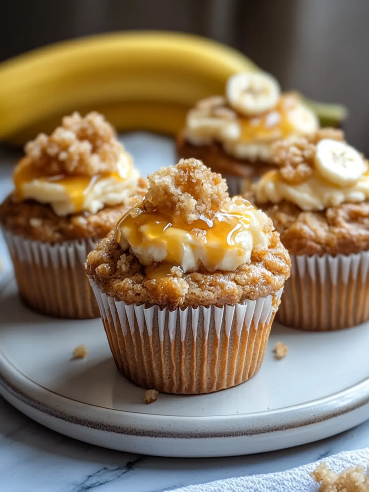 Caramel Cream Cheese Banana Muffins for a Sweet Morning Treat 3 Caramel Cream Cheese Banana Muffins