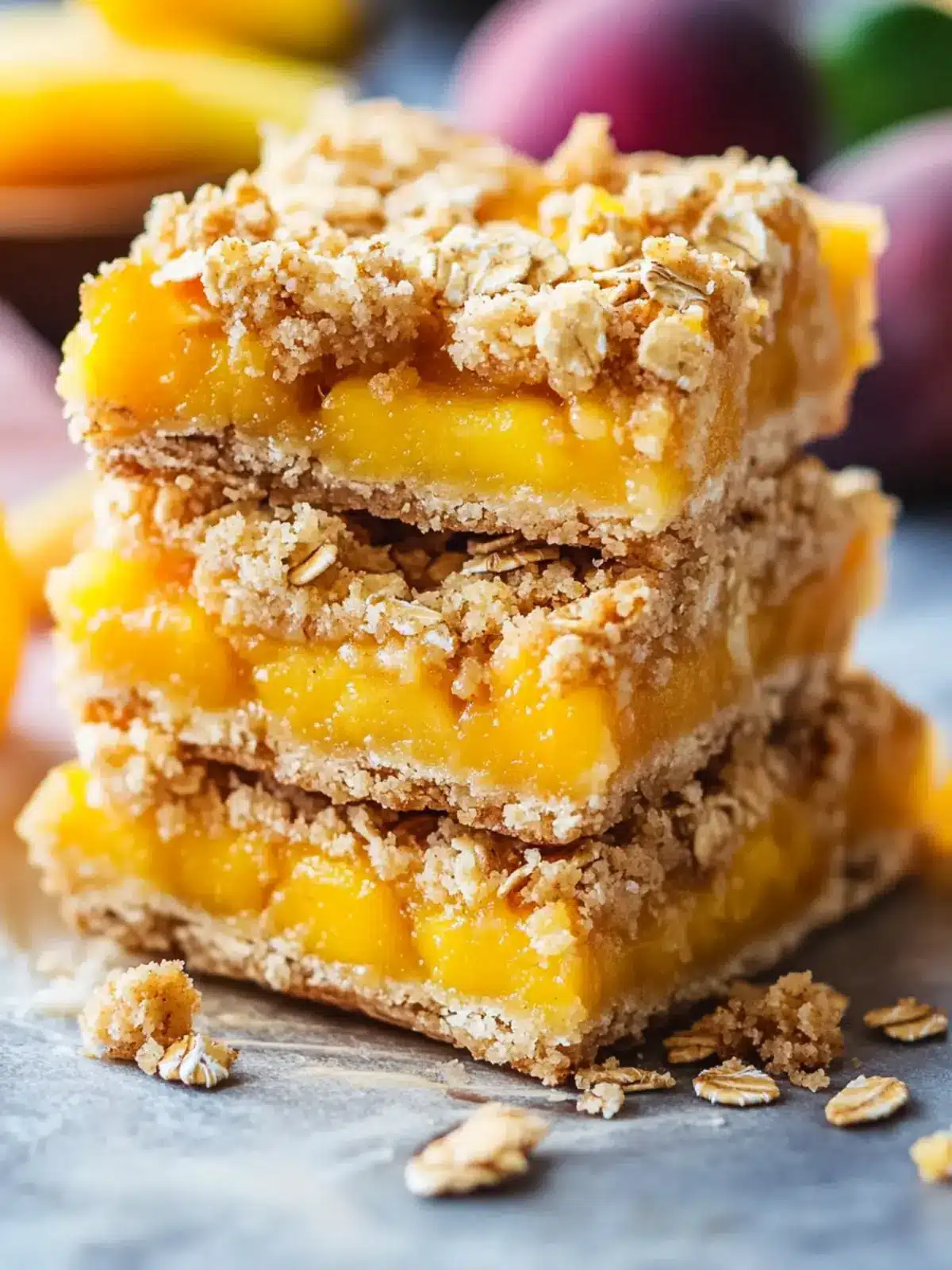 Mango Oatmeal Crumble Bars for a Sweet & Healthy Snack 2 Mango Oatmeal Crumble Bars